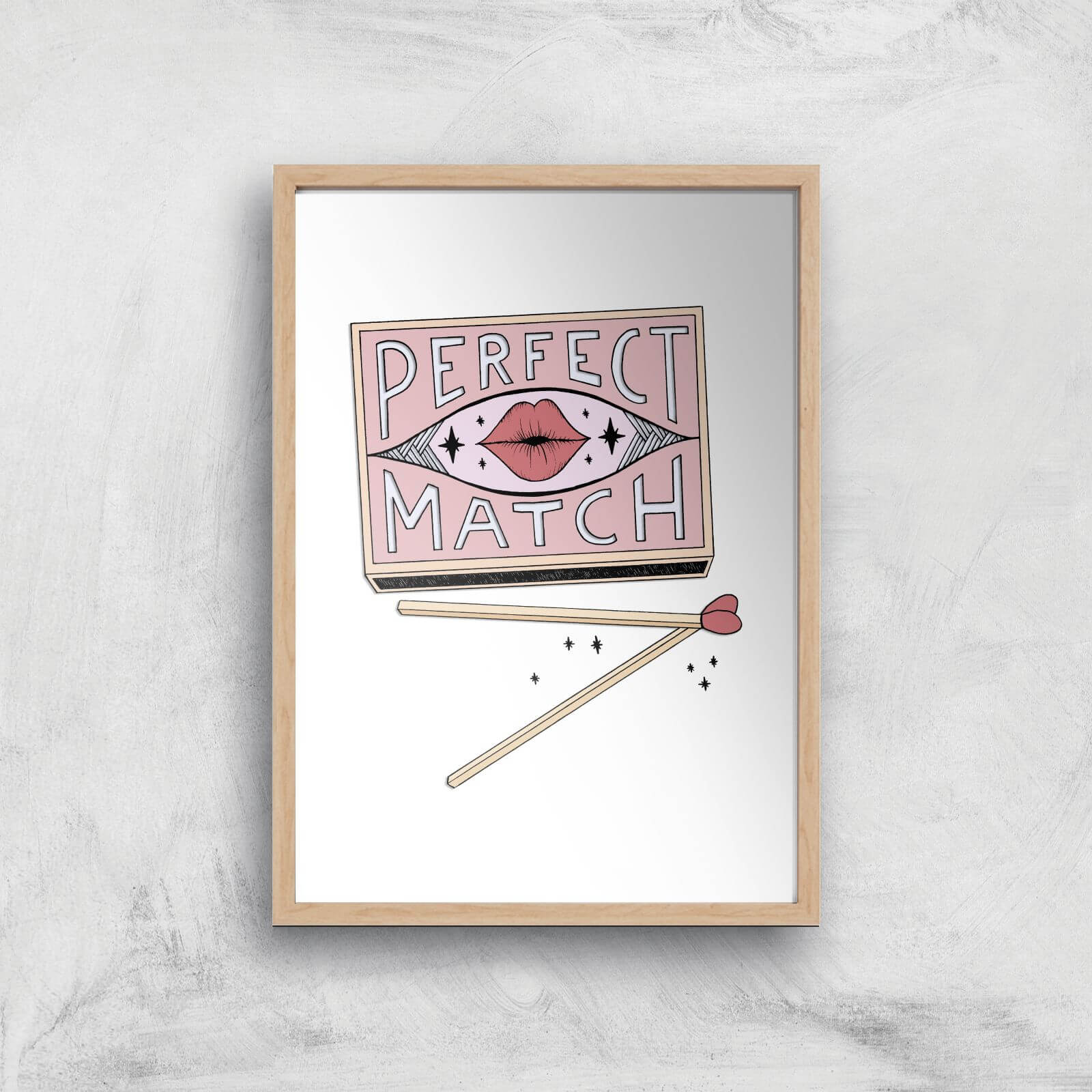 Perfect Match Art Print - A4 - Wood Frame