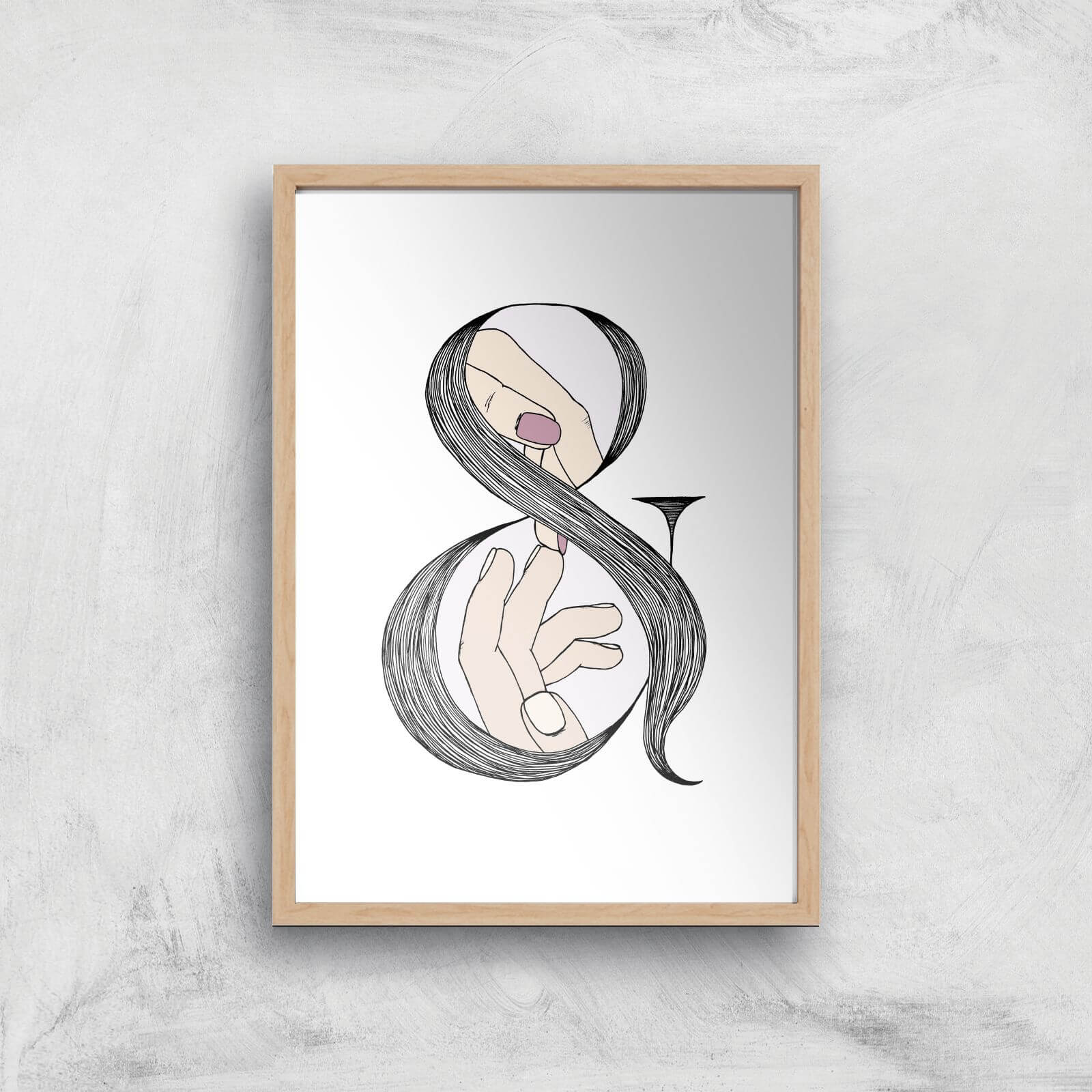 Me & You Art Print - A4 - Wood Frame