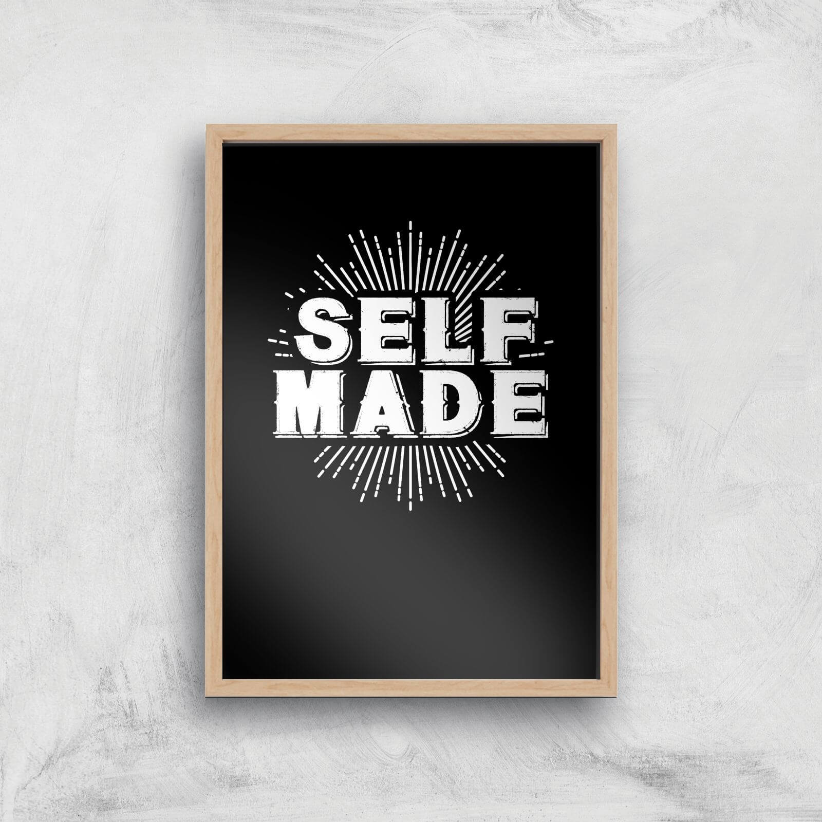 Self Made Art Print - A4 - Wood Frame