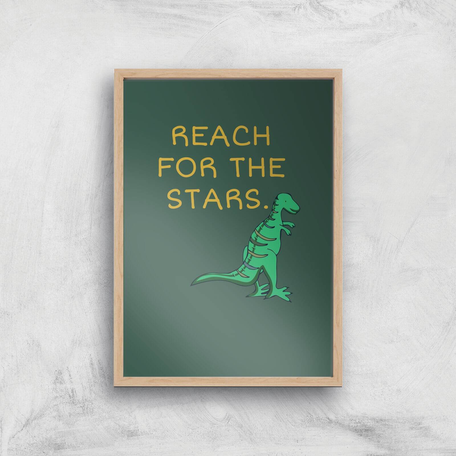 Reach For The Stars Art Print - A4 - Wood Frame