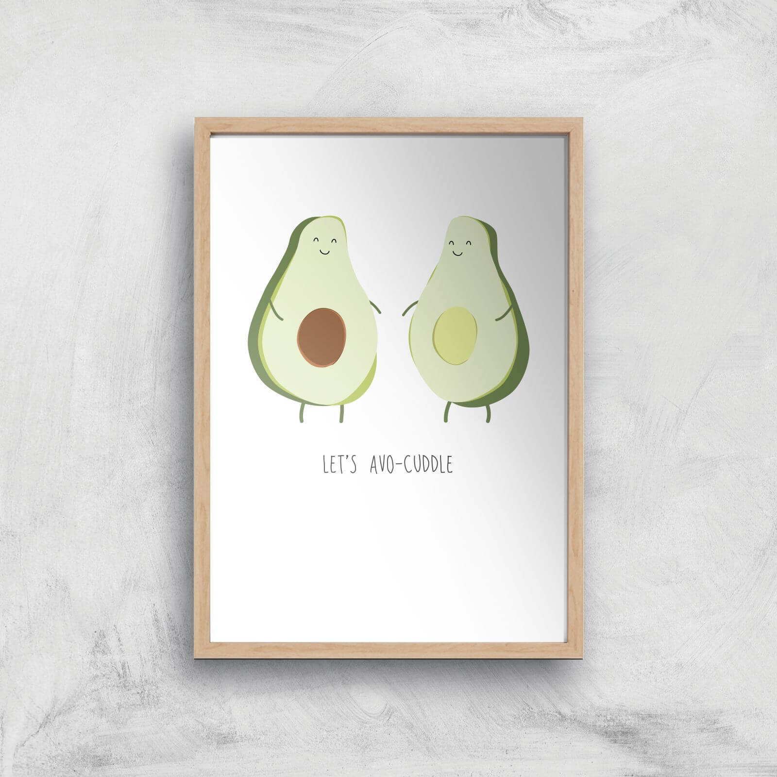 Let's Avo-Cuddle Art Print - A4 - Wood Frame