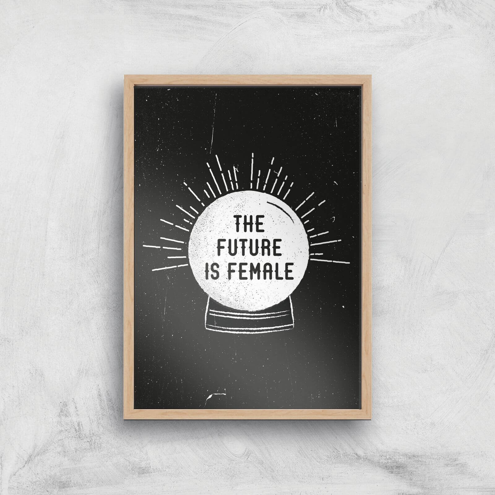 The Future Is Female Art Print - A4 - Wood Frame