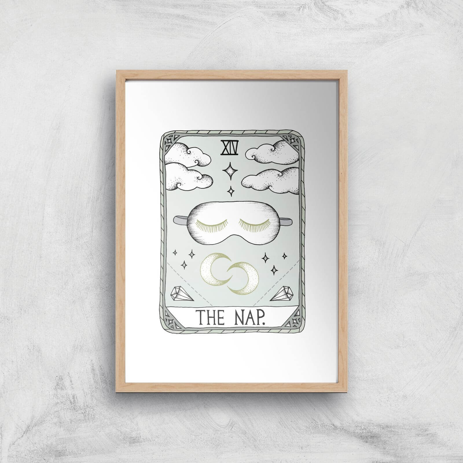 The Nap Art Print - A4 - Wood Frame