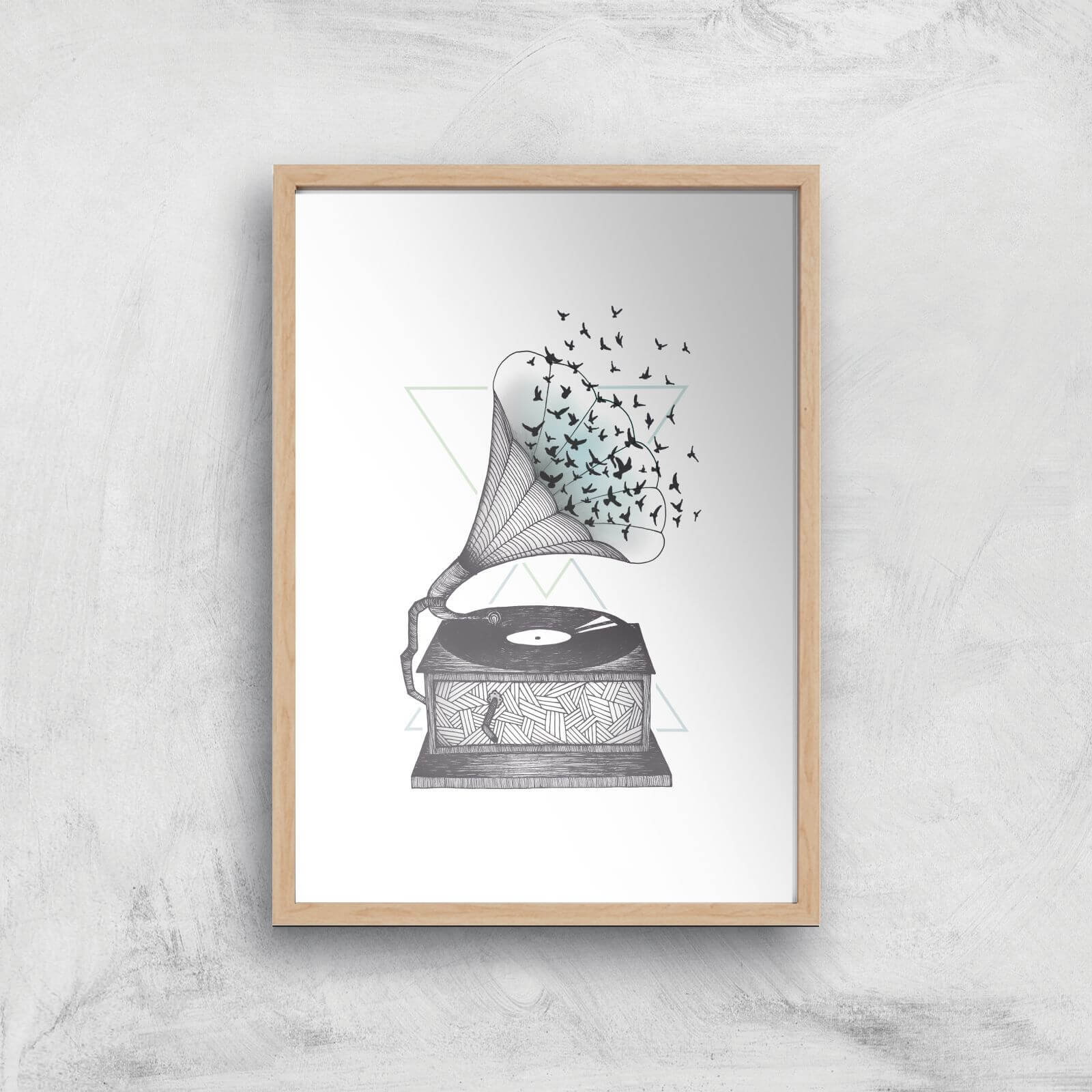 Escape Art Print - A4 - Wood Frame