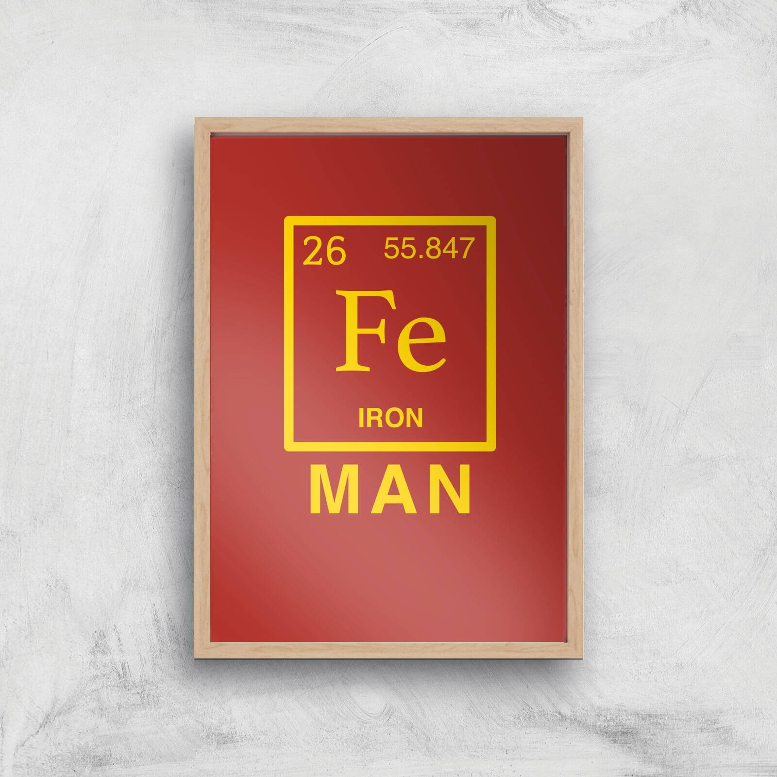 Fe Man Art Print - A4 - Wood Frame