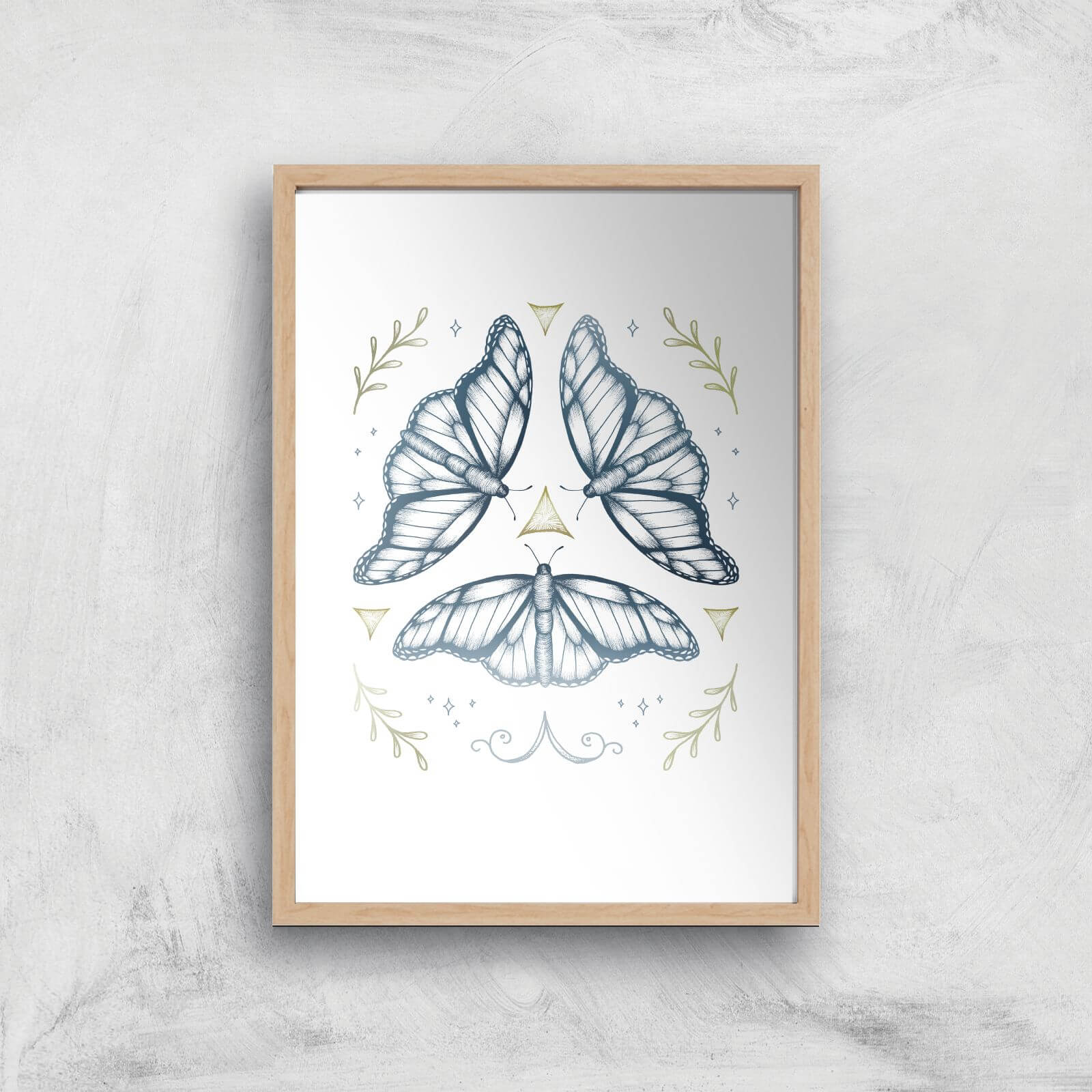 Fairy Dance Art Print - A4 - Wood Frame