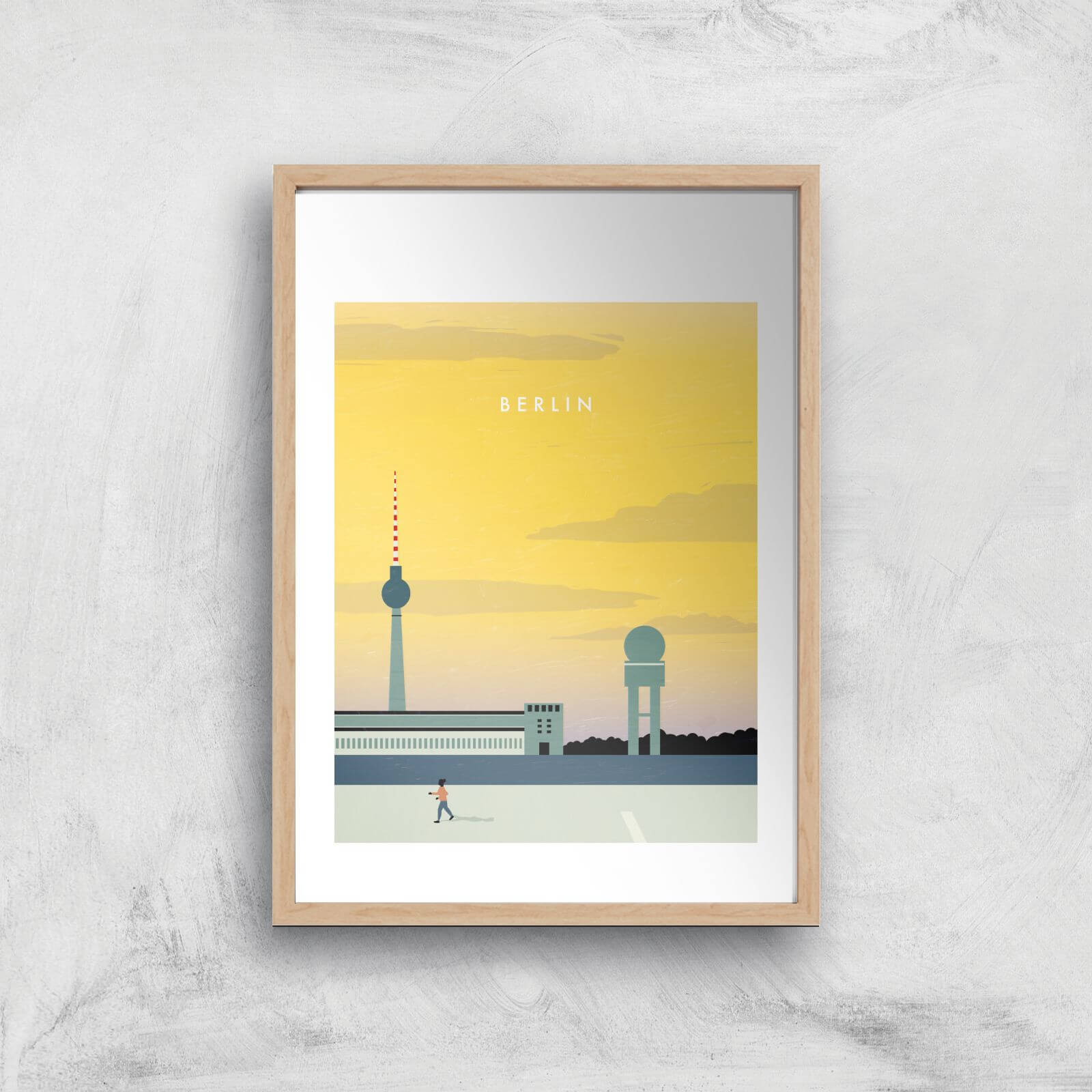 Berlin Art Print - A4 - Wood Frame