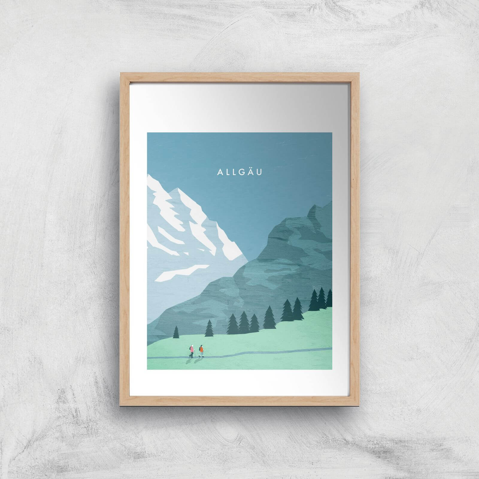 Algau Art Print - A4 - Wood Frame