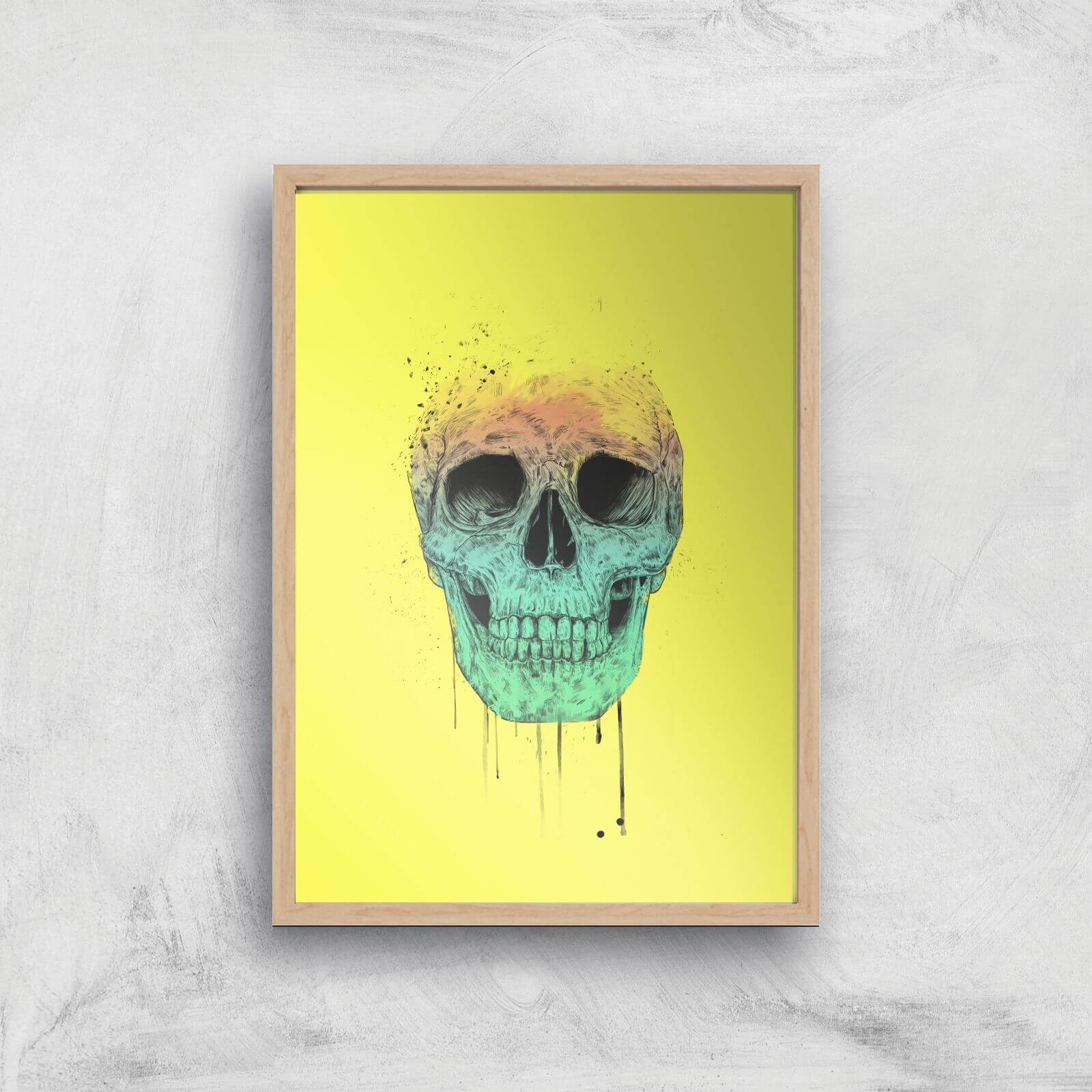 Balazs Solti Skull Art Print - A4 - Wood Frame