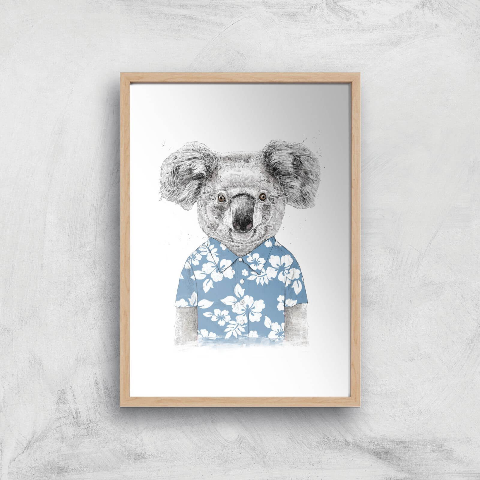 Balazs Solti Koala Bear Art Print - A4 - Wood Frame