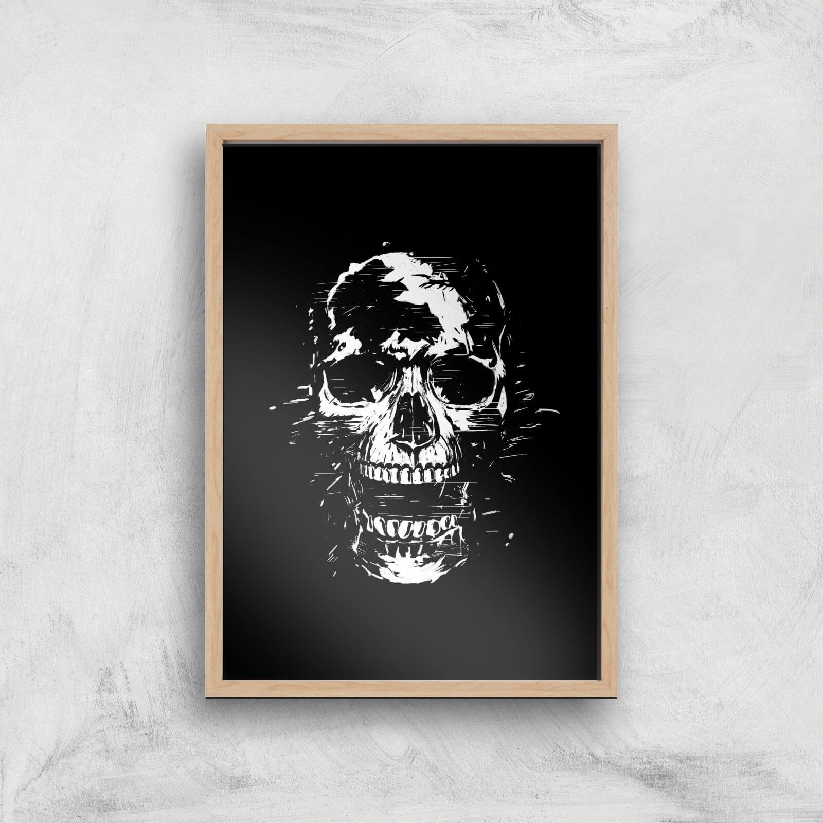 Balazs Solti Skull Art Print - A4 - Wood Frame