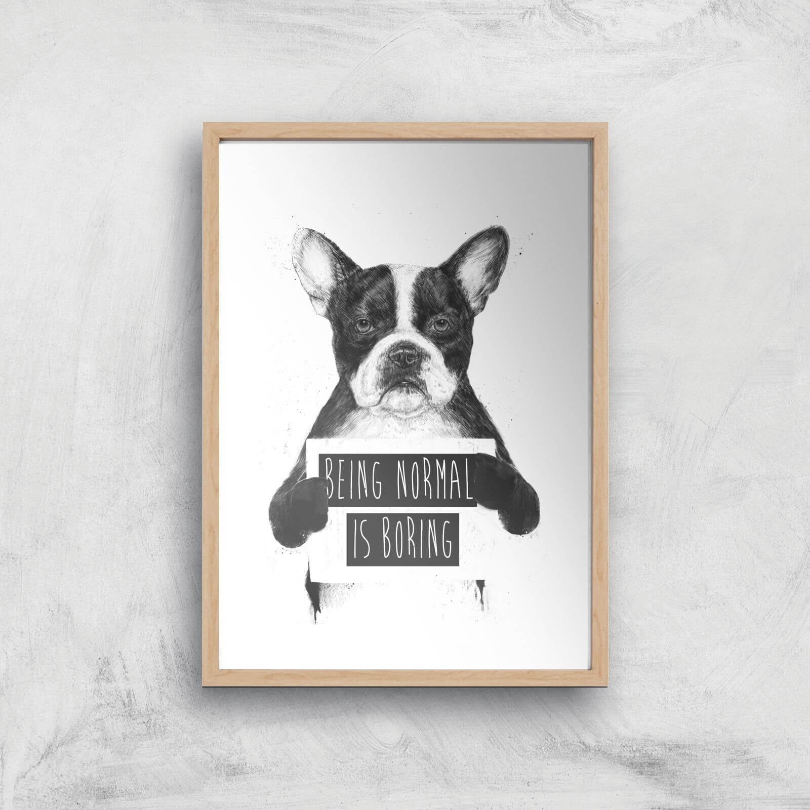Balazs Solti Being Normal Is Boring Art Print - A4 - Wood Frame