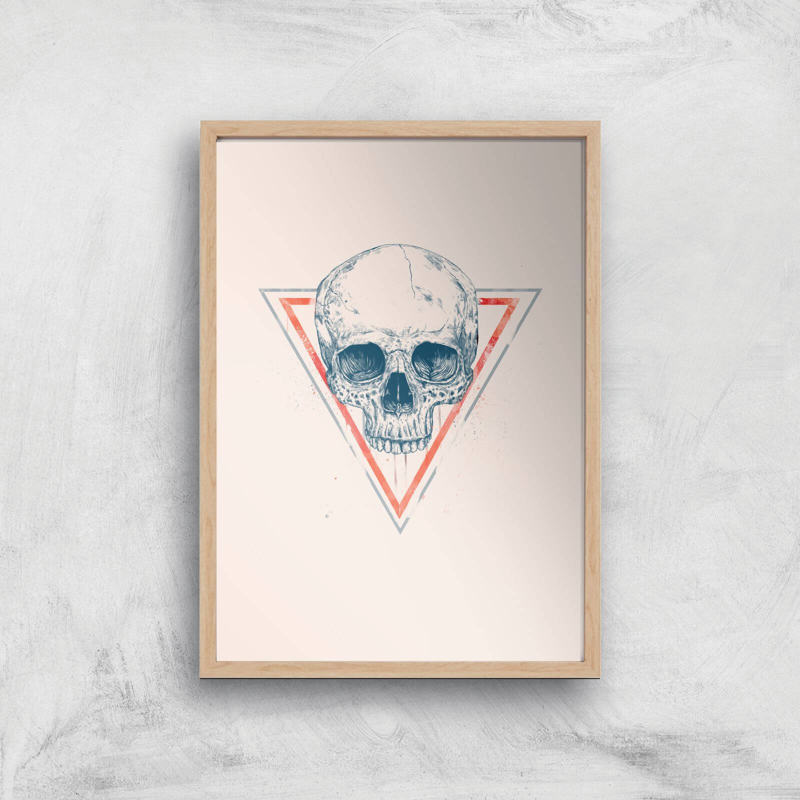 Balazs Solti Skull Art Print - A4 - Wood Frame