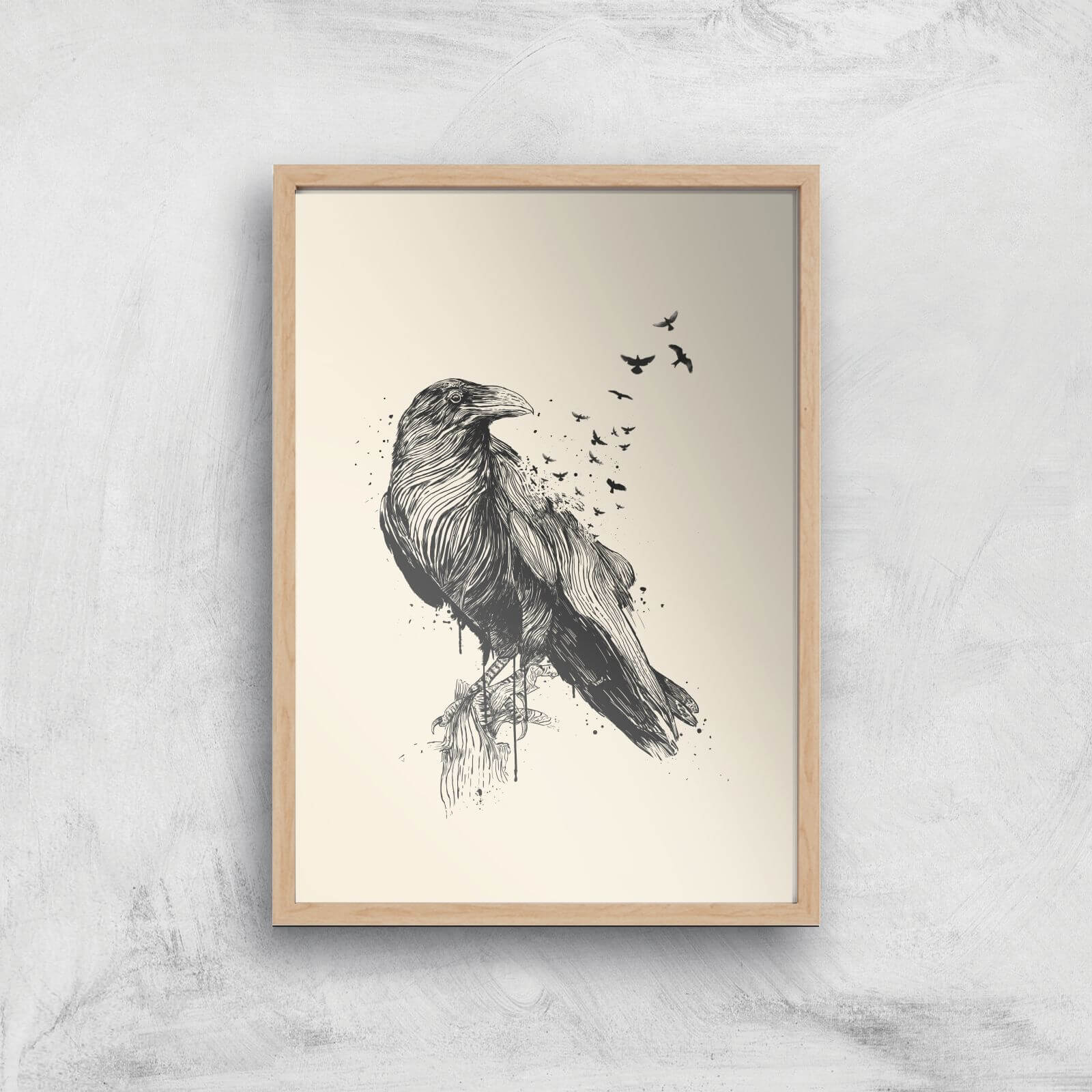 Balazs Solti Birds Flying Art Print - A4 - Wood Frame