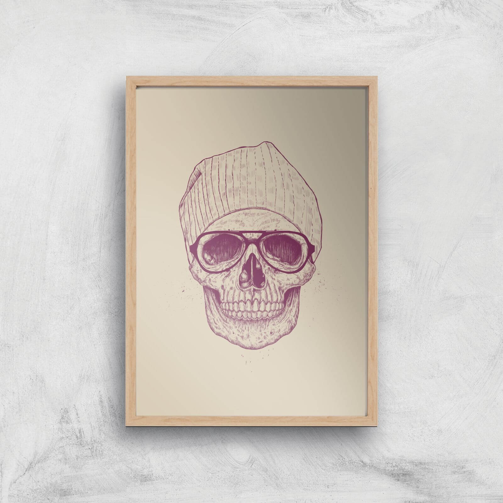Balazs Solti Skull Art Print - A4 - Wood Frame