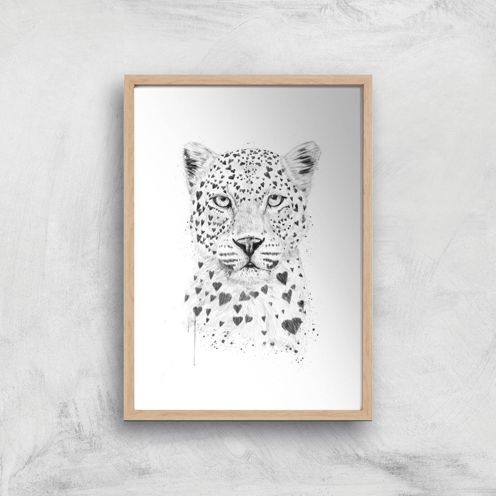 Balazs Solti Love Hearts Art Print - A4 - Wood Frame