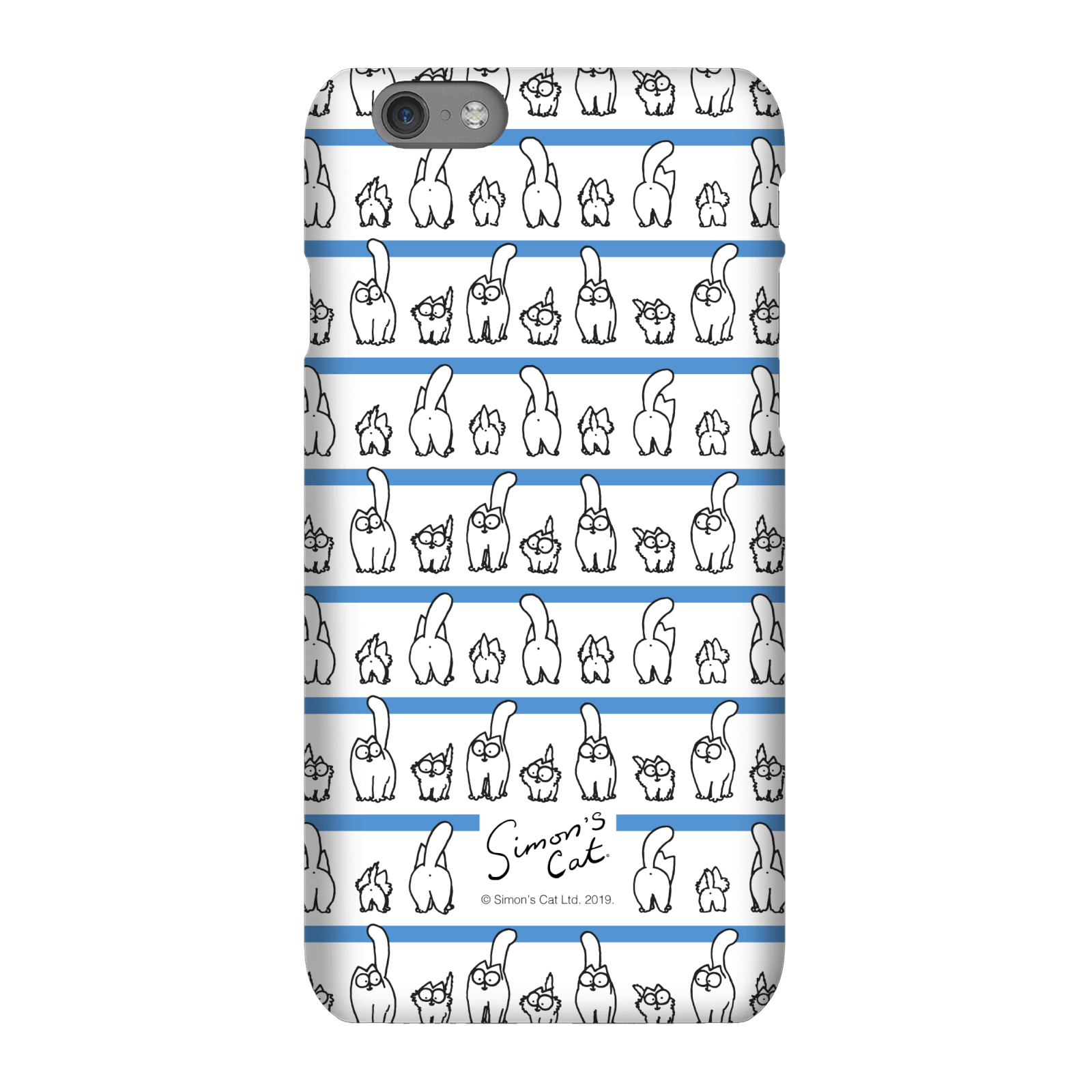 Simons Cat Lined up Cats Phone Case for iPhone and Android - iPhone XS - Snap Case - Matte
