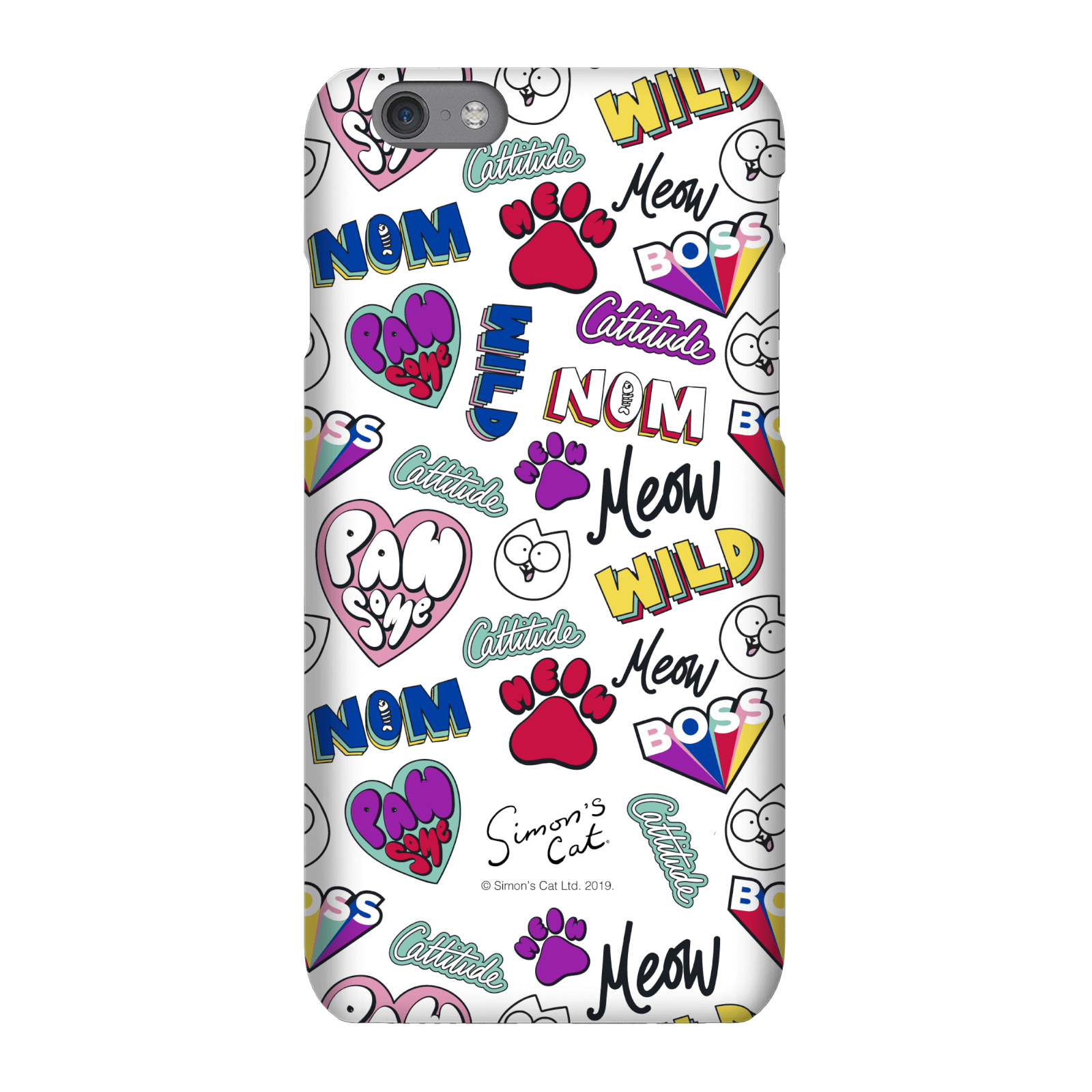 Simons Cat Bold Phrase Phone Case for iPhone and Android - iPhone XS - Snap Case - Matte