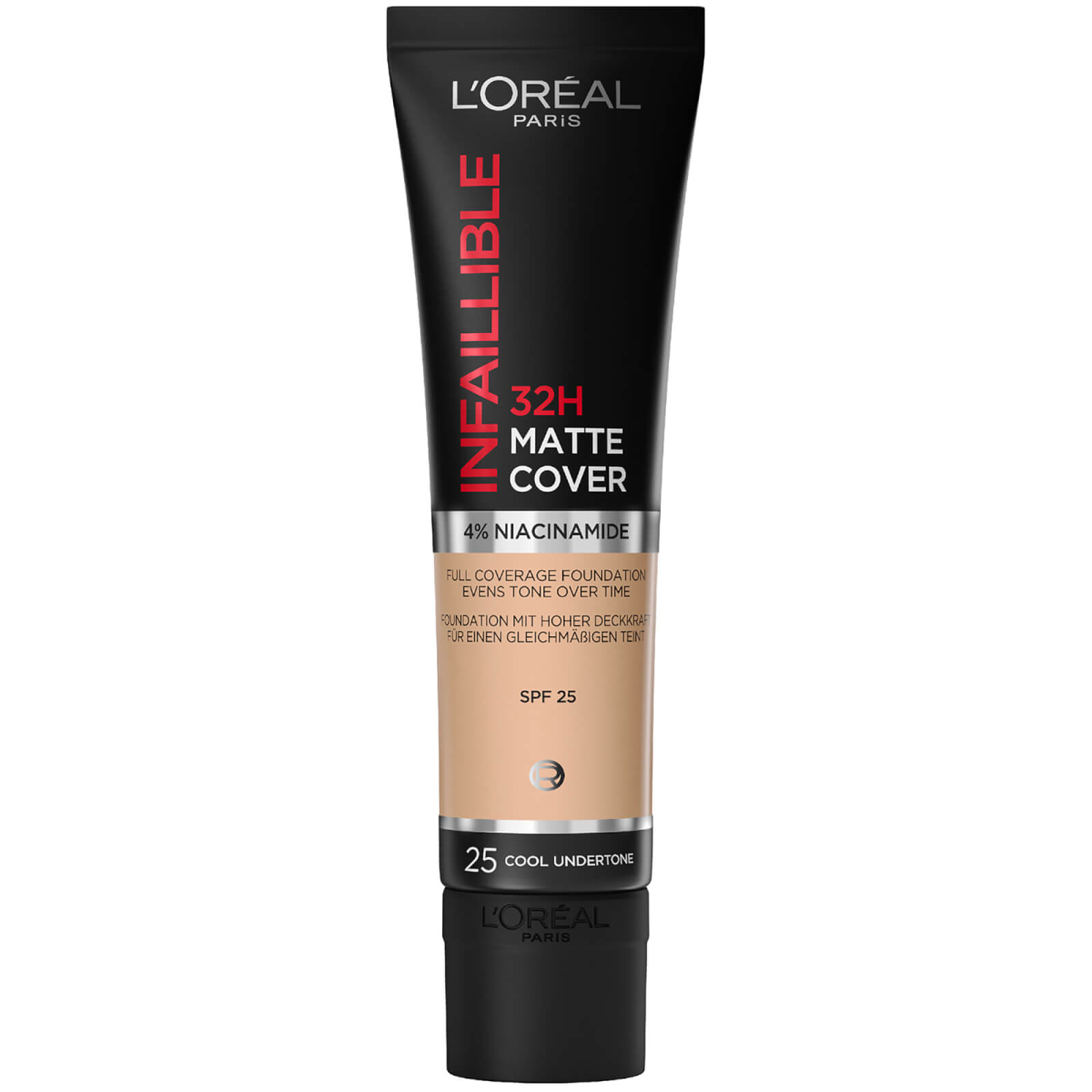L'Oreal Paris Infallible 32hr Matte Cover Foundation 35ml (Various Shades) - 25 Rose Ivory