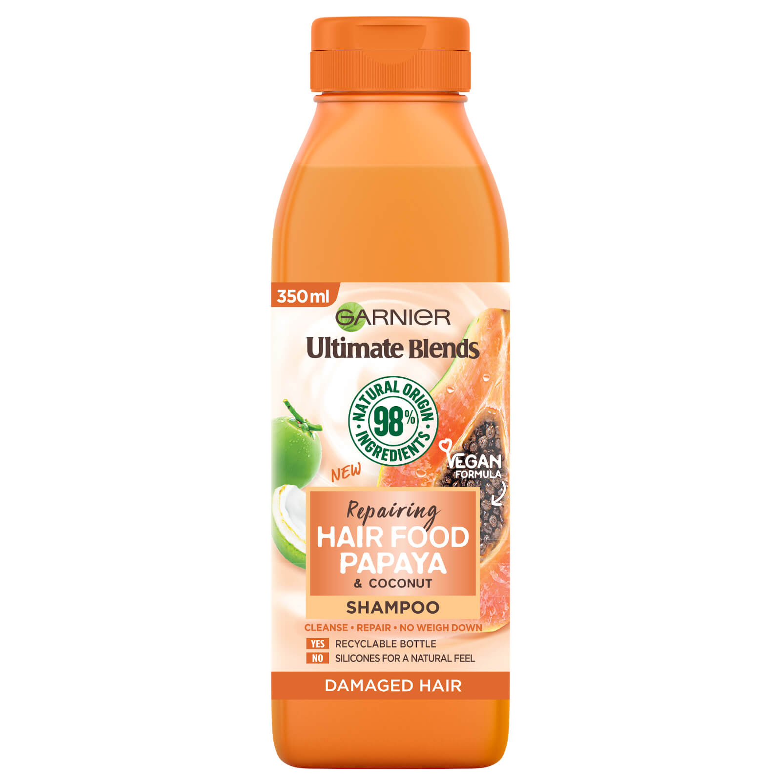 

Garnier Ultimate Blends Repairing Hair Food Papaya Shampoo For Damaged Hair 350ml