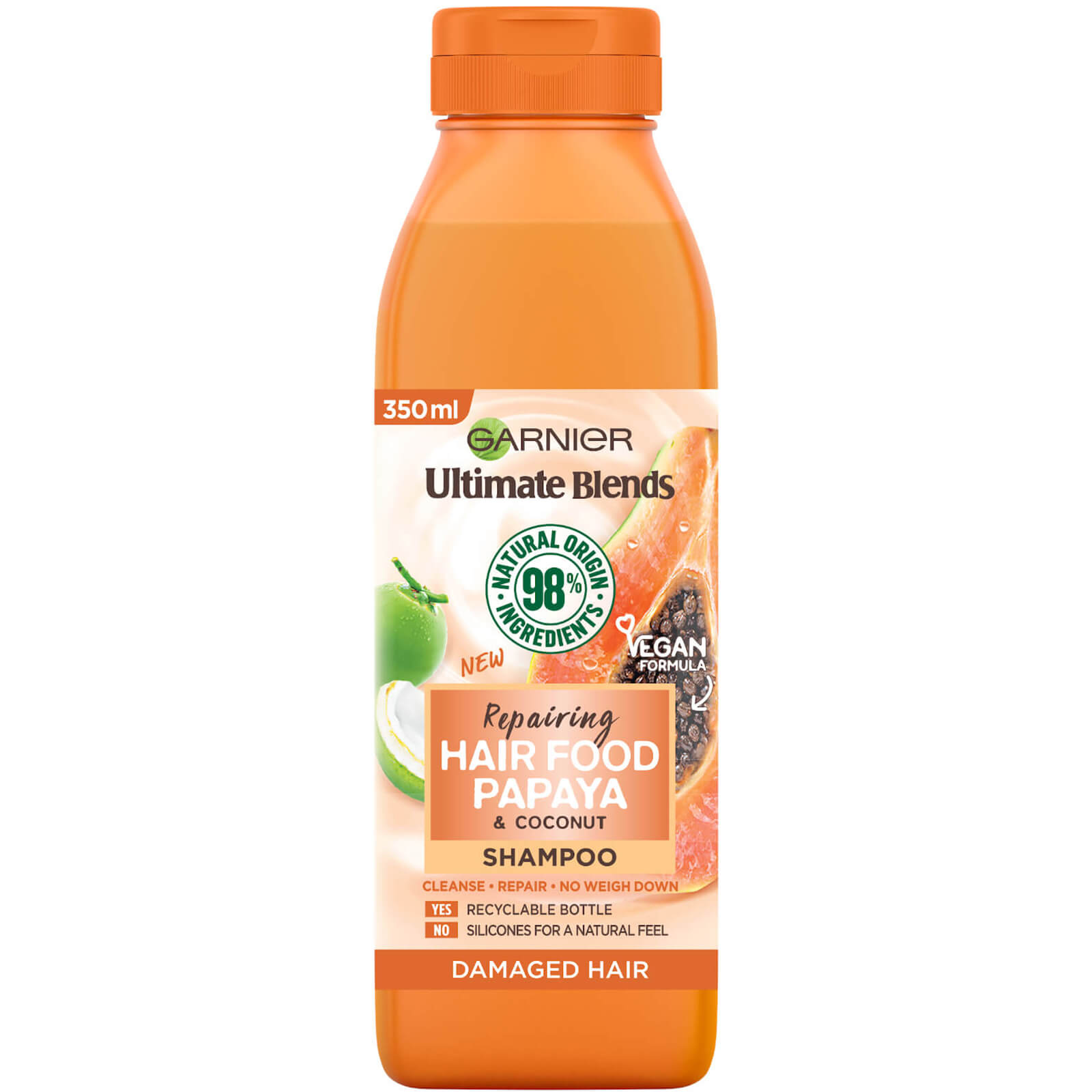 

Garnier Ultimate Blends Repairing Hair Food Papaya Shampoo For Damaged Hair 350ml