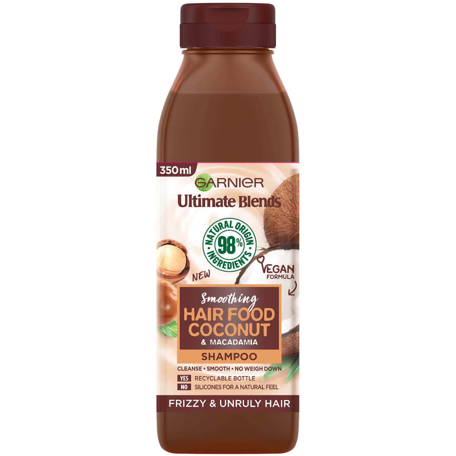 

Garnier Ultimate Blends Smoothing Hair Food Coconut Shampoo For Frizzy Hair 350ml