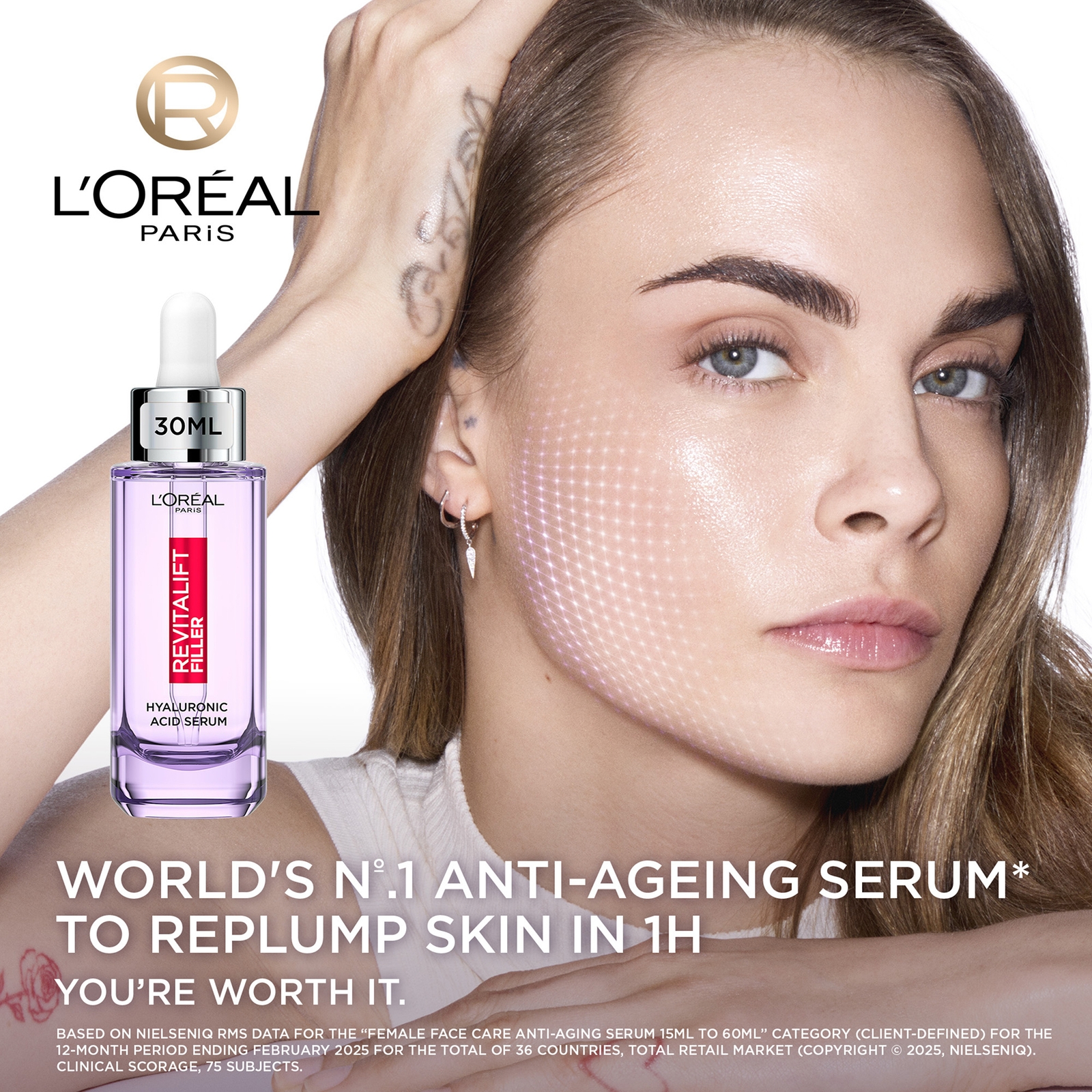 L'Oréal Paris 1.5% Hyaluronic Acid Revitalift Filler Serum 30ml