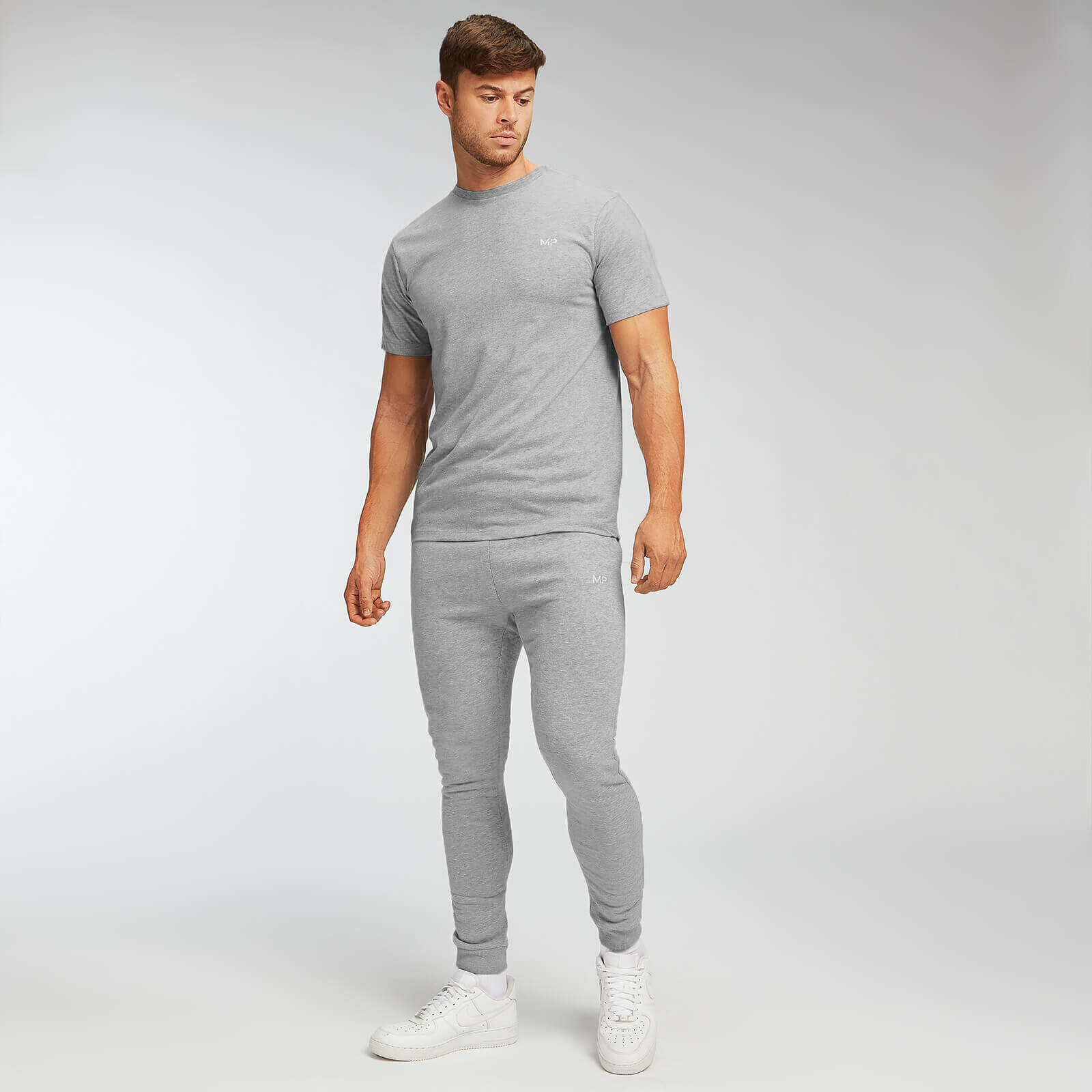 5056307383983 - Herren Essentials T-Shirt - Grey Marl - XXS