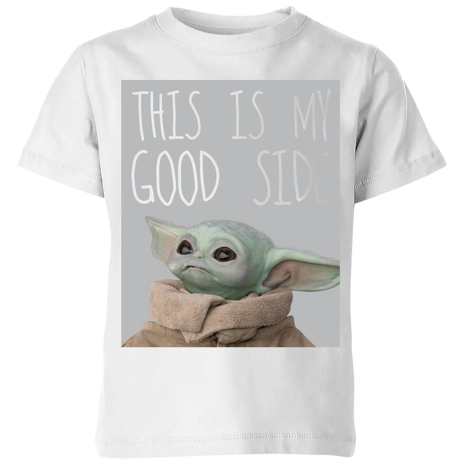 

The Mandalorian This Is My Good Side Kids' T-Shirt - White - 3-4 Anni