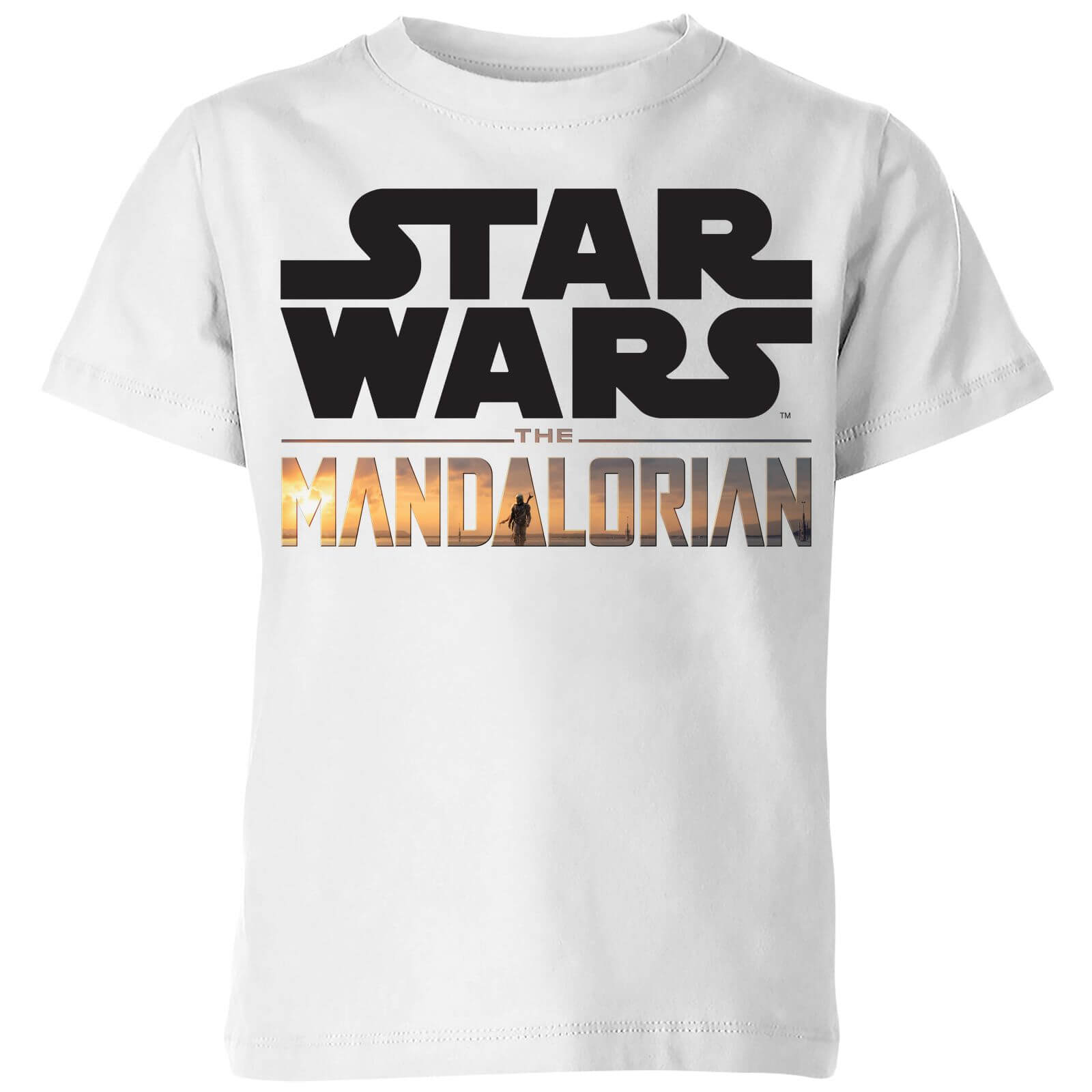 

The Mandalorian Mandalorian Title Kids' T-Shirt - White - 3-4 Anni