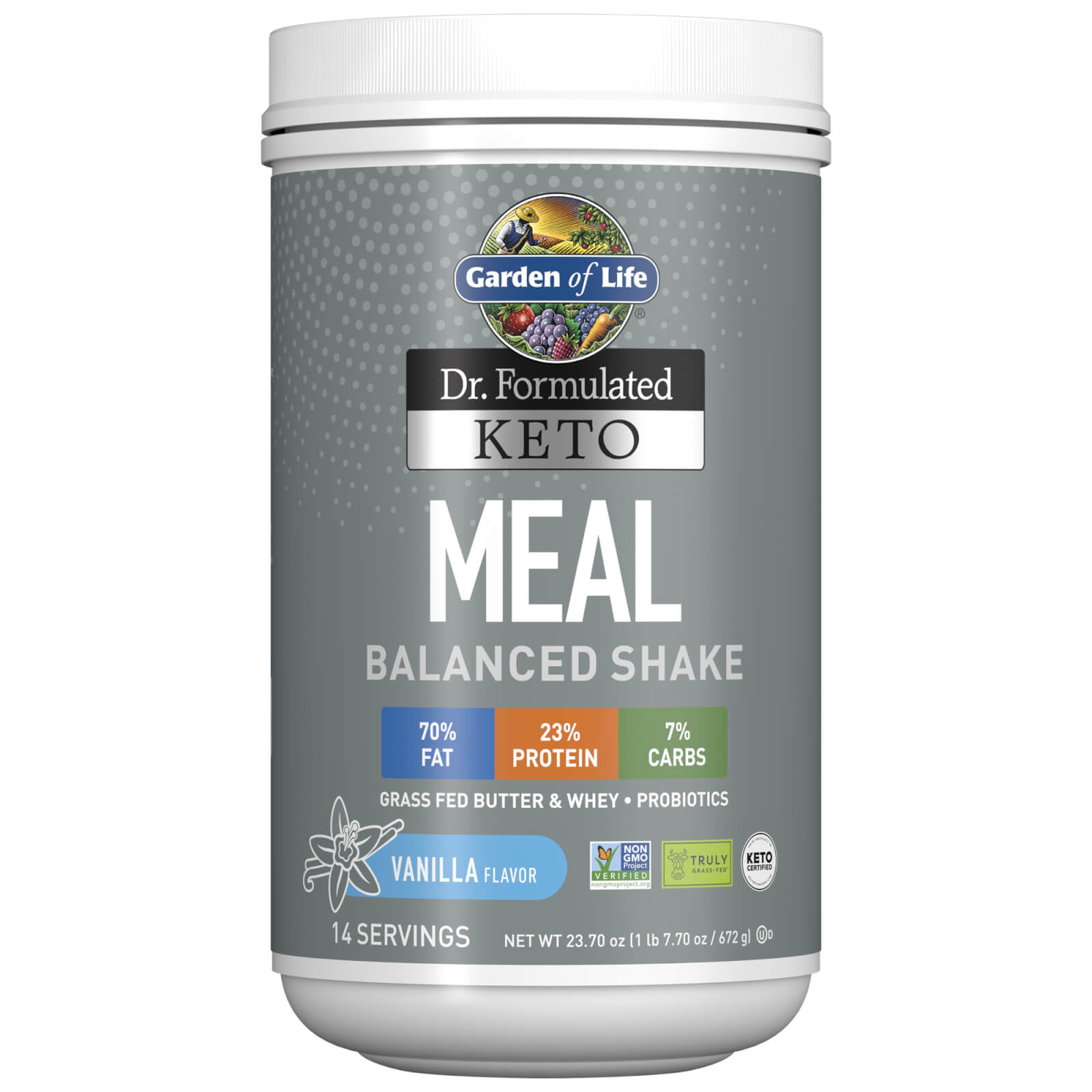Keto All-In-One - Sabor vainilla en polvo de 672g