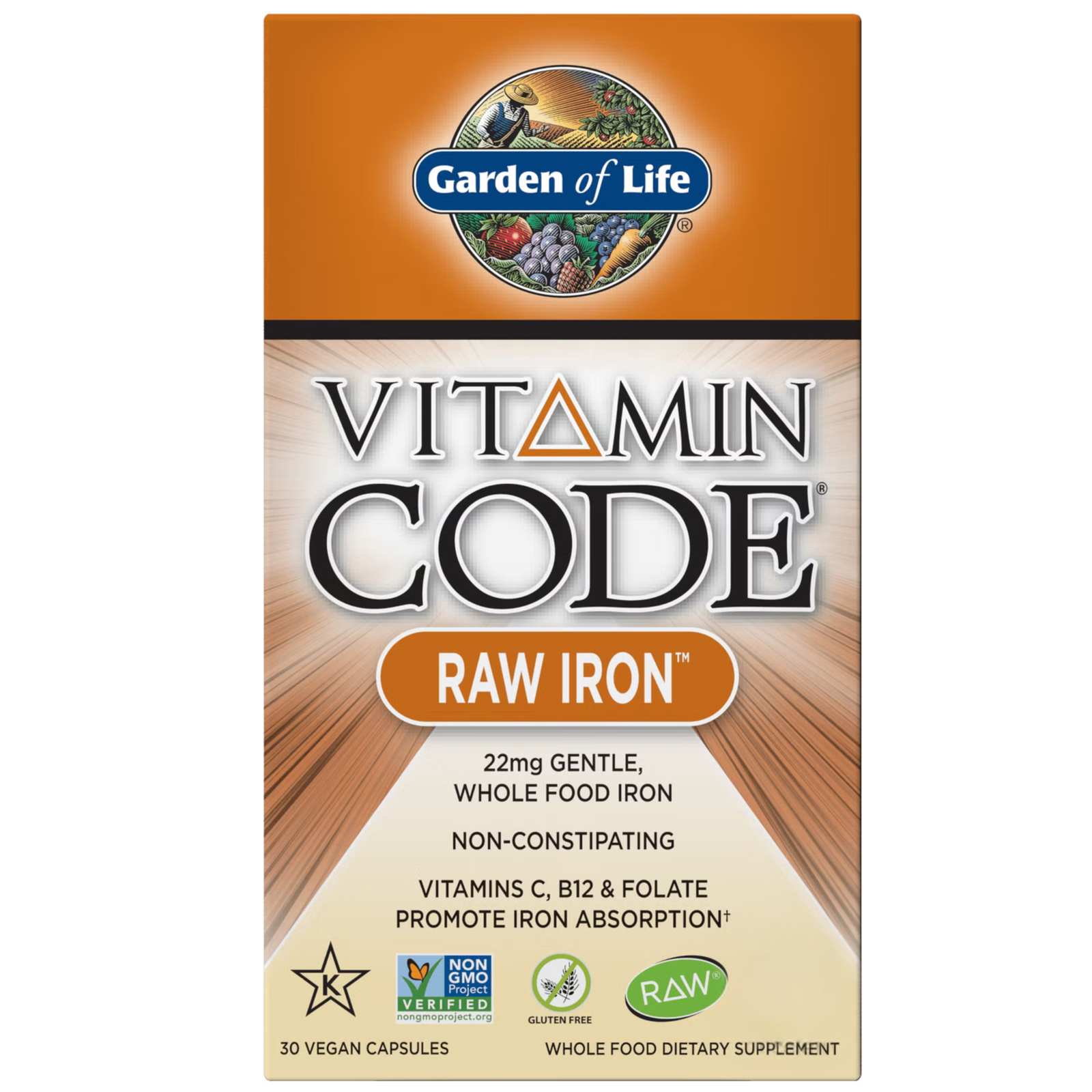 Vitamin Code Raw Iron - 30 cápsulas