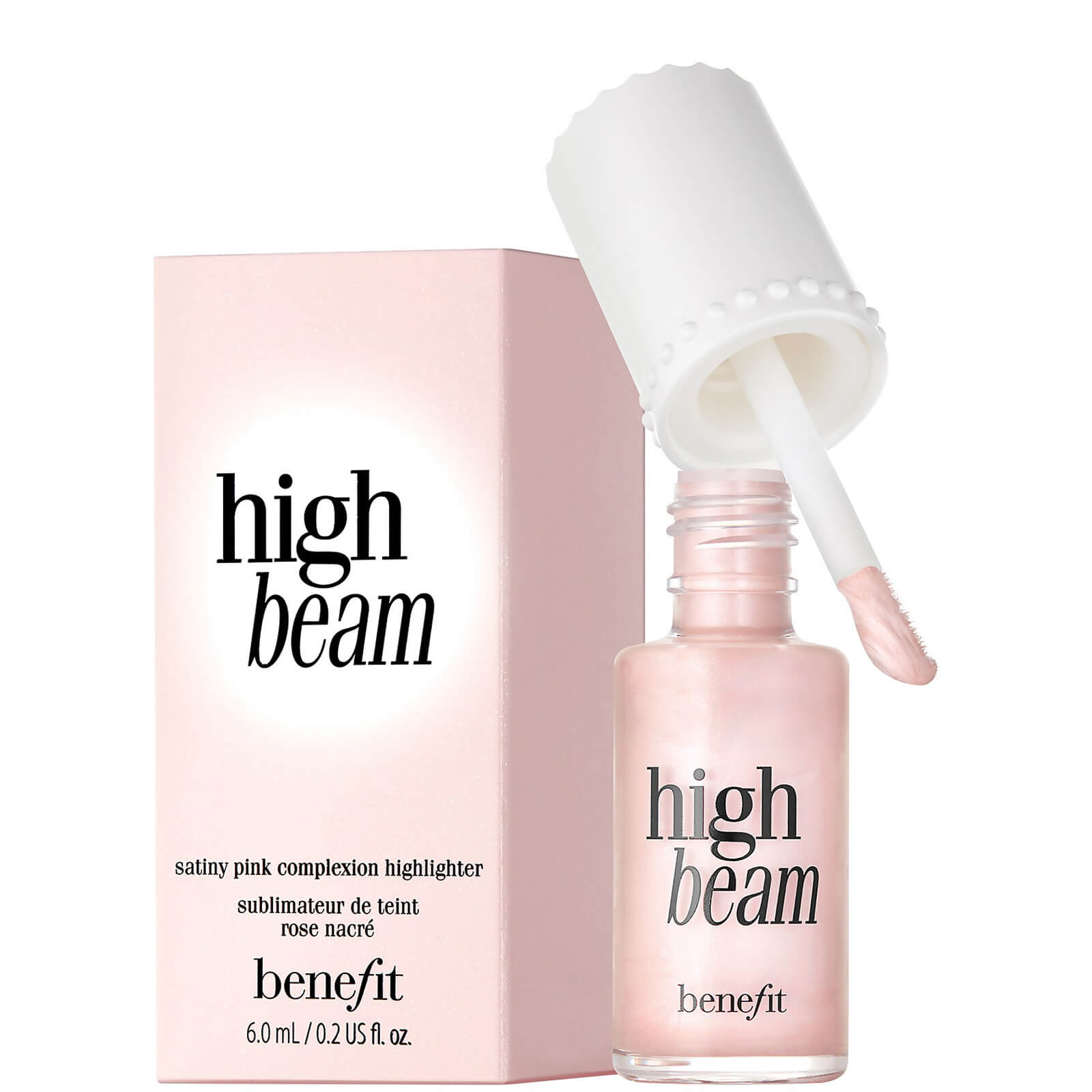 Photos - Face Powder / Blush Benefit High Beam Satiny Pink Liquid Highlighter 