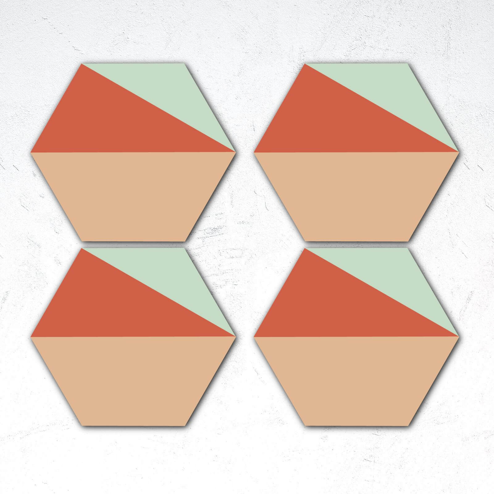 Geometric Shapes Hexagonal Coaster Set