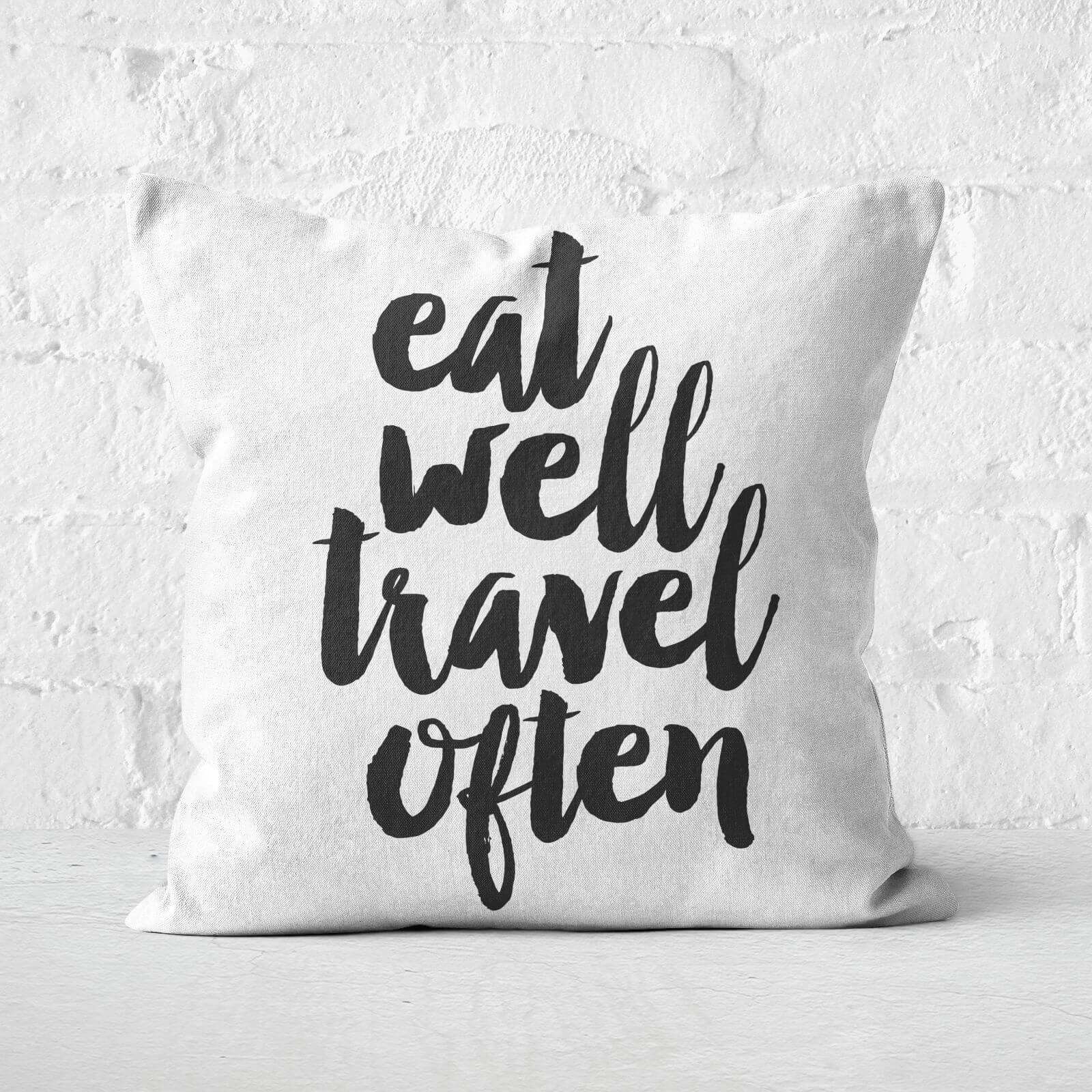 The Motivated Type Eat Well Square Cushion - 60x60cm - Soft Touch