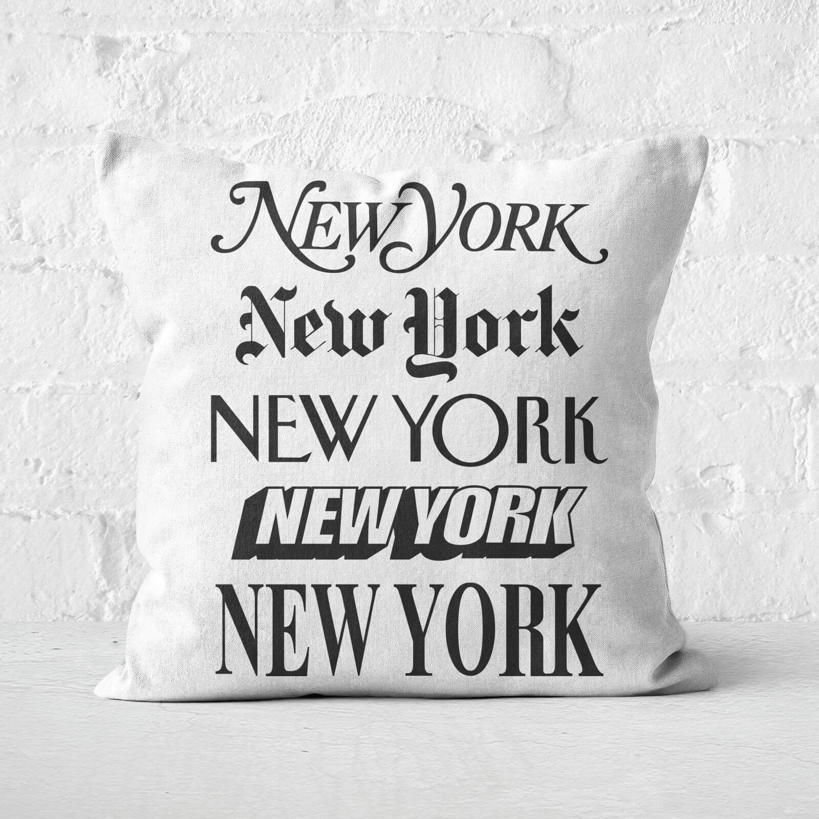 The Motivated Type New York New York Square Cushion - 60x60cm - Soft Touch