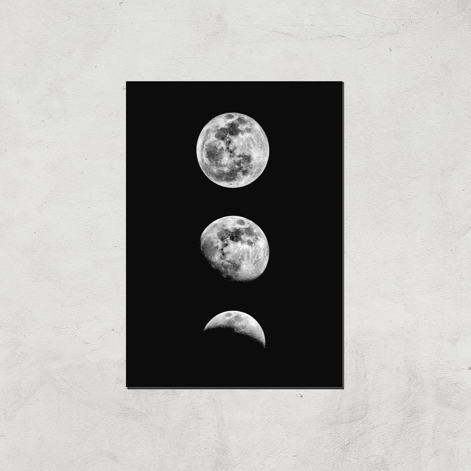 The Motivated Type Three Moon Phases Giclée Art Print - A3 - Print Only