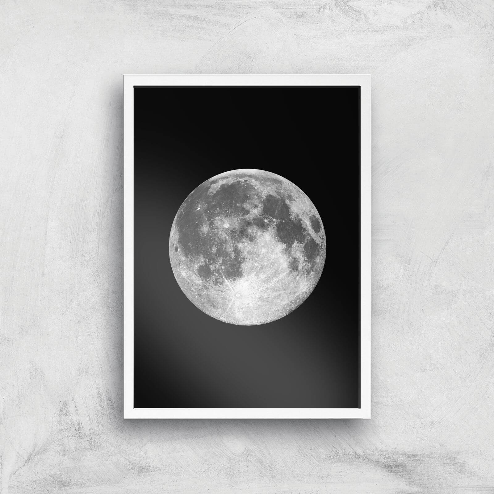 The Motivated Type Single Moon Giclée Art Print - A3 - White Frame