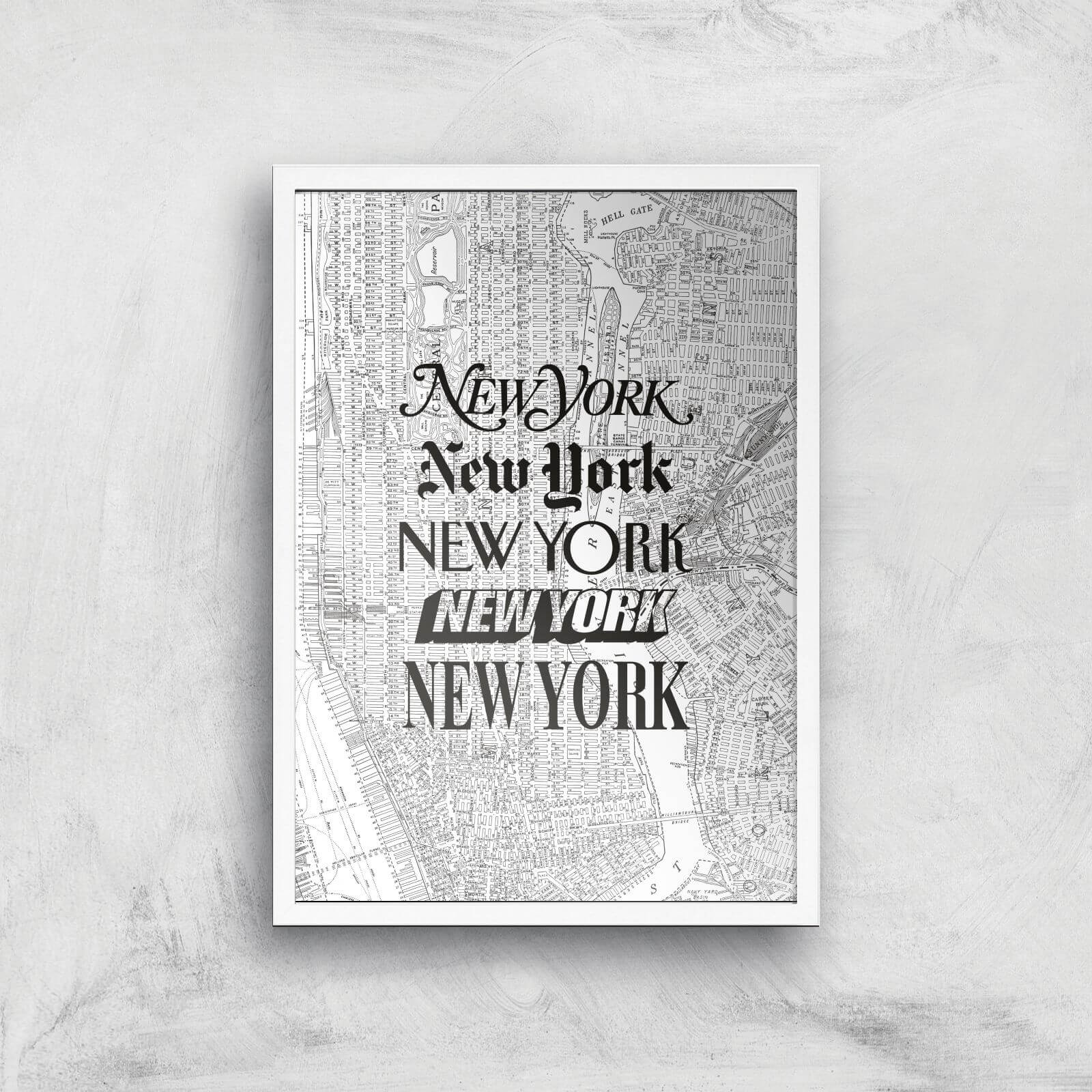 The Motivated Type New York New York Giclée Art Print - A2 - White Frame