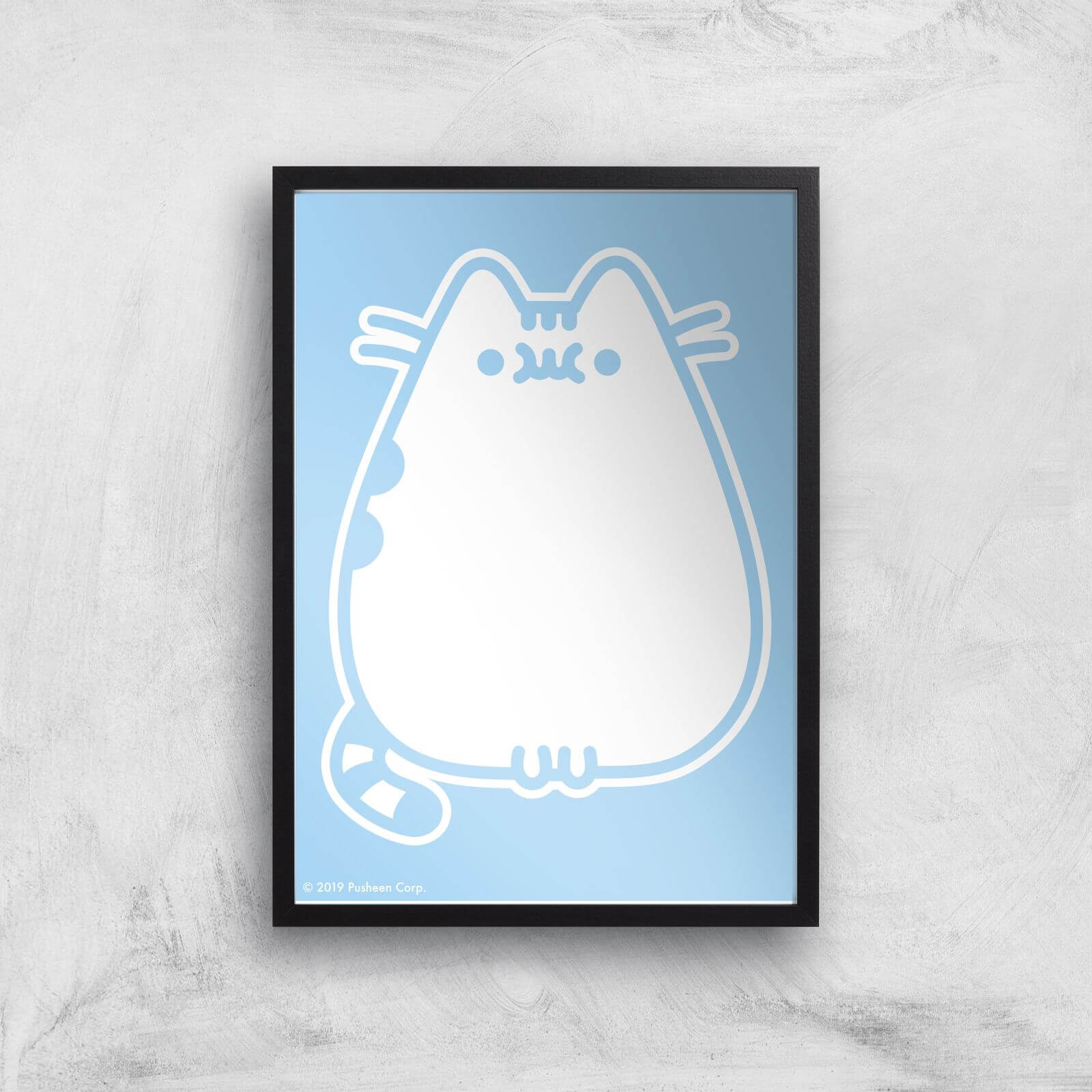 Pusheen Hey Giclee Art Print - A2 - Black Frame