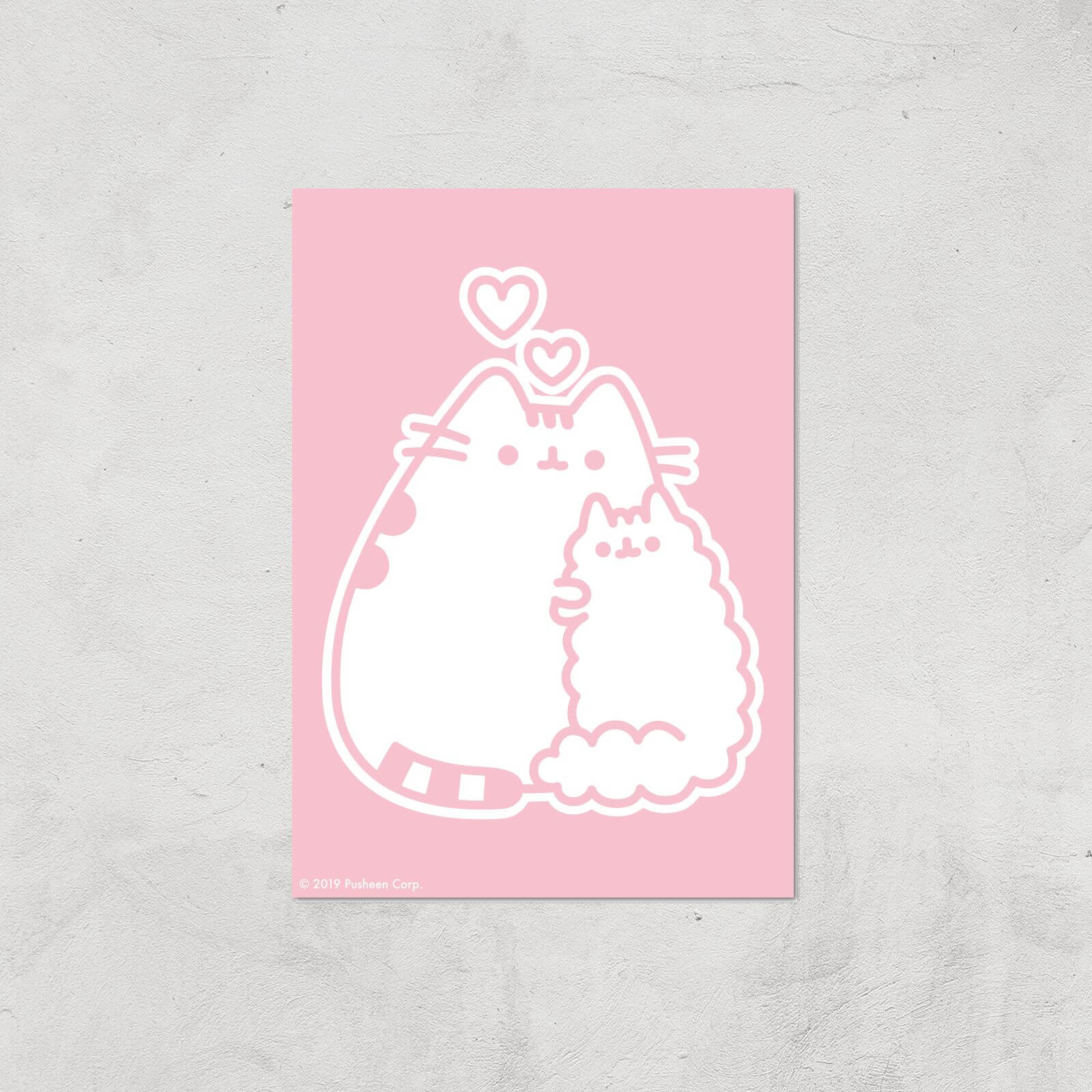 Pusheen Stormy I Love You Giclee Art Print - A4 - Print Only