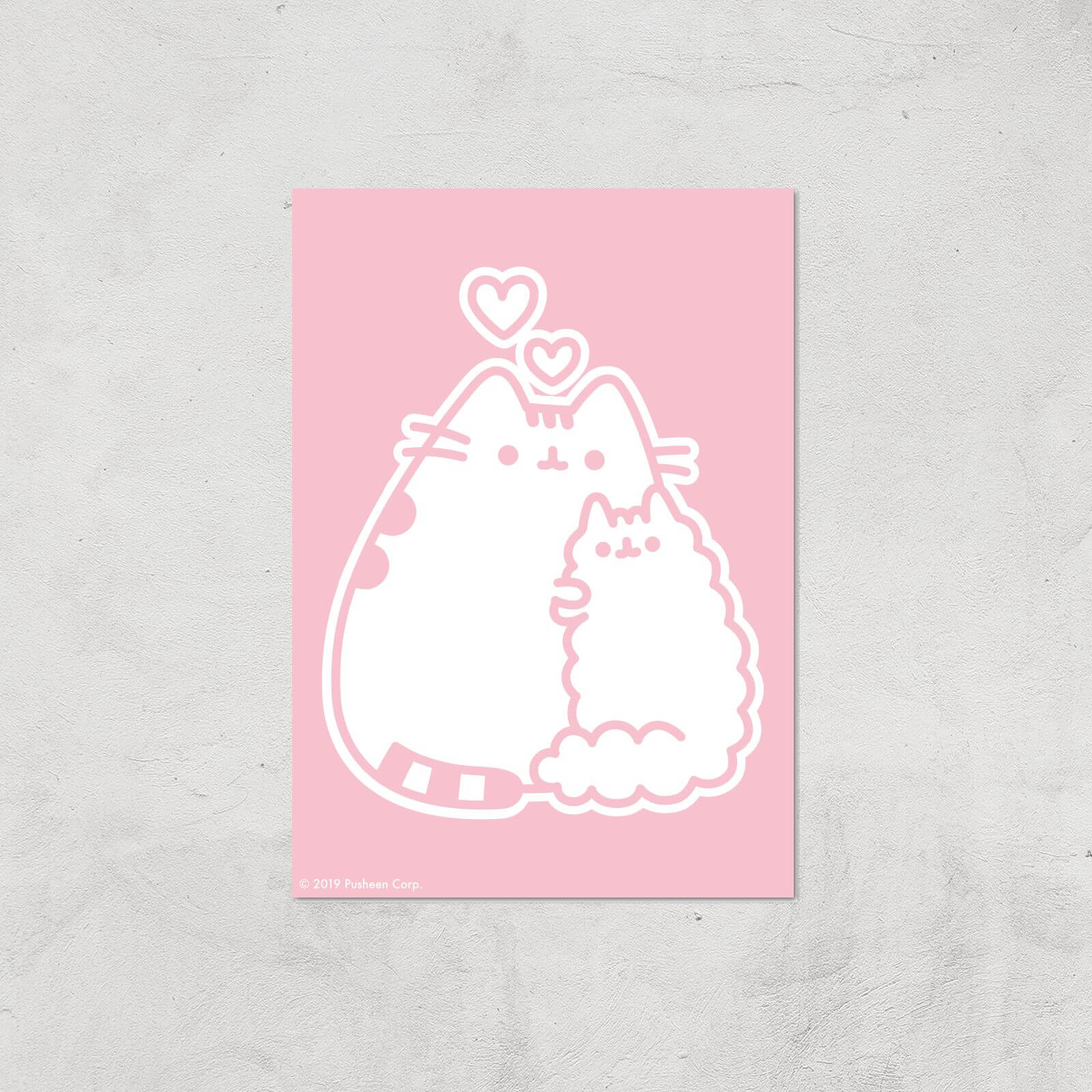 Pusheen Stormy I Love You Giclee Art Print - A3 - Print Only