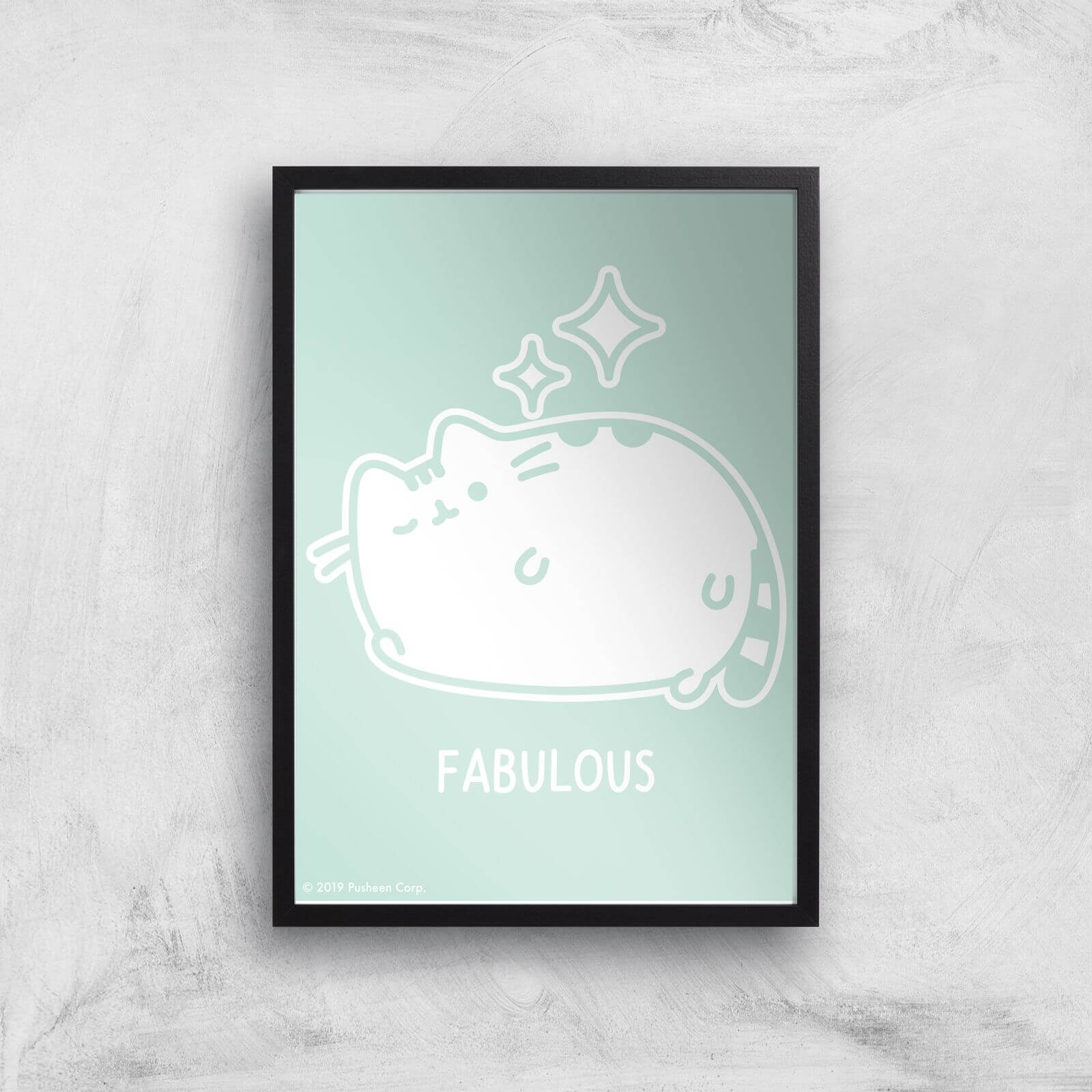 Pusheen Fabulous Giclee Art Print - A3 - Black Frame