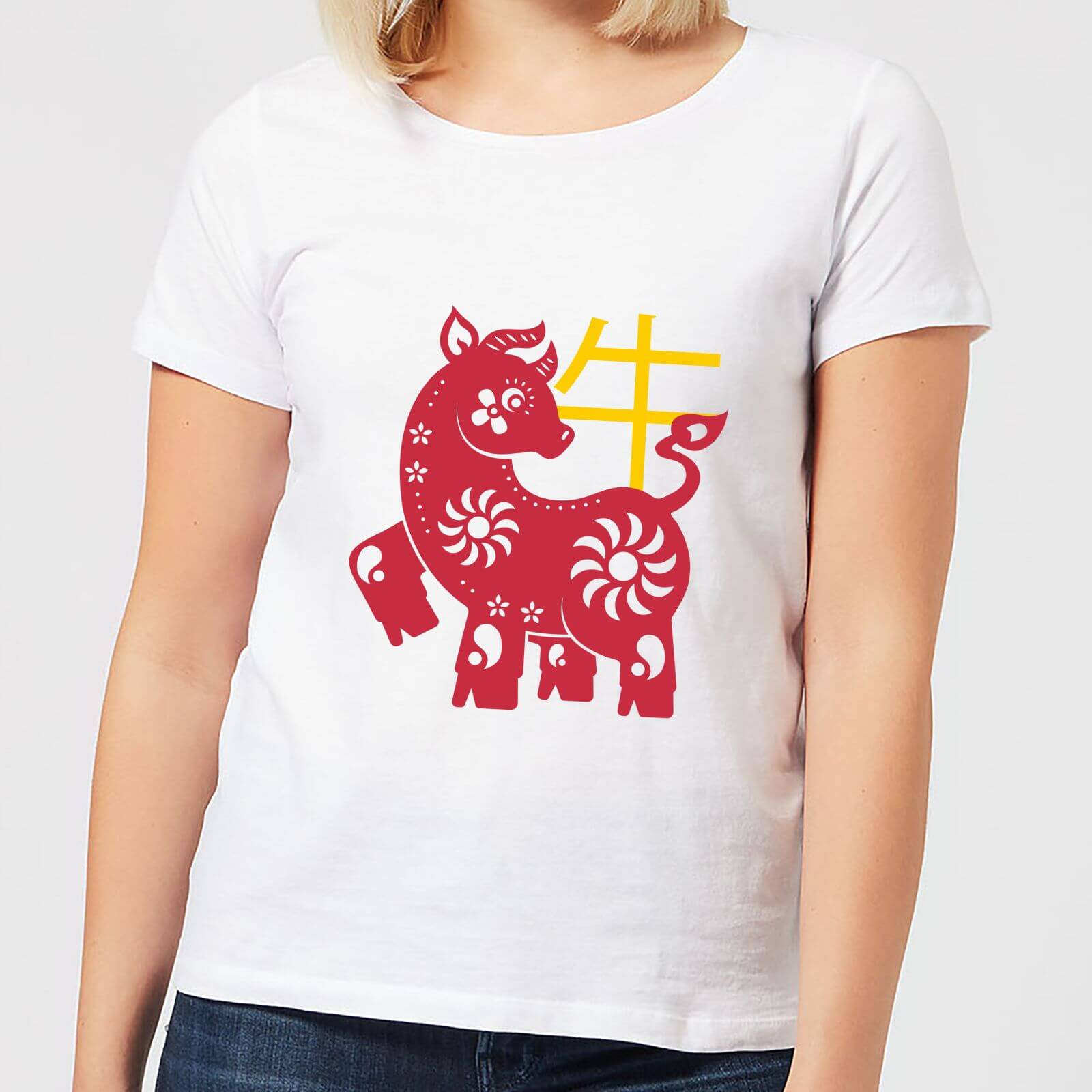 Chinese Zodiac Ox Women's T-Shirt - White - S - White
