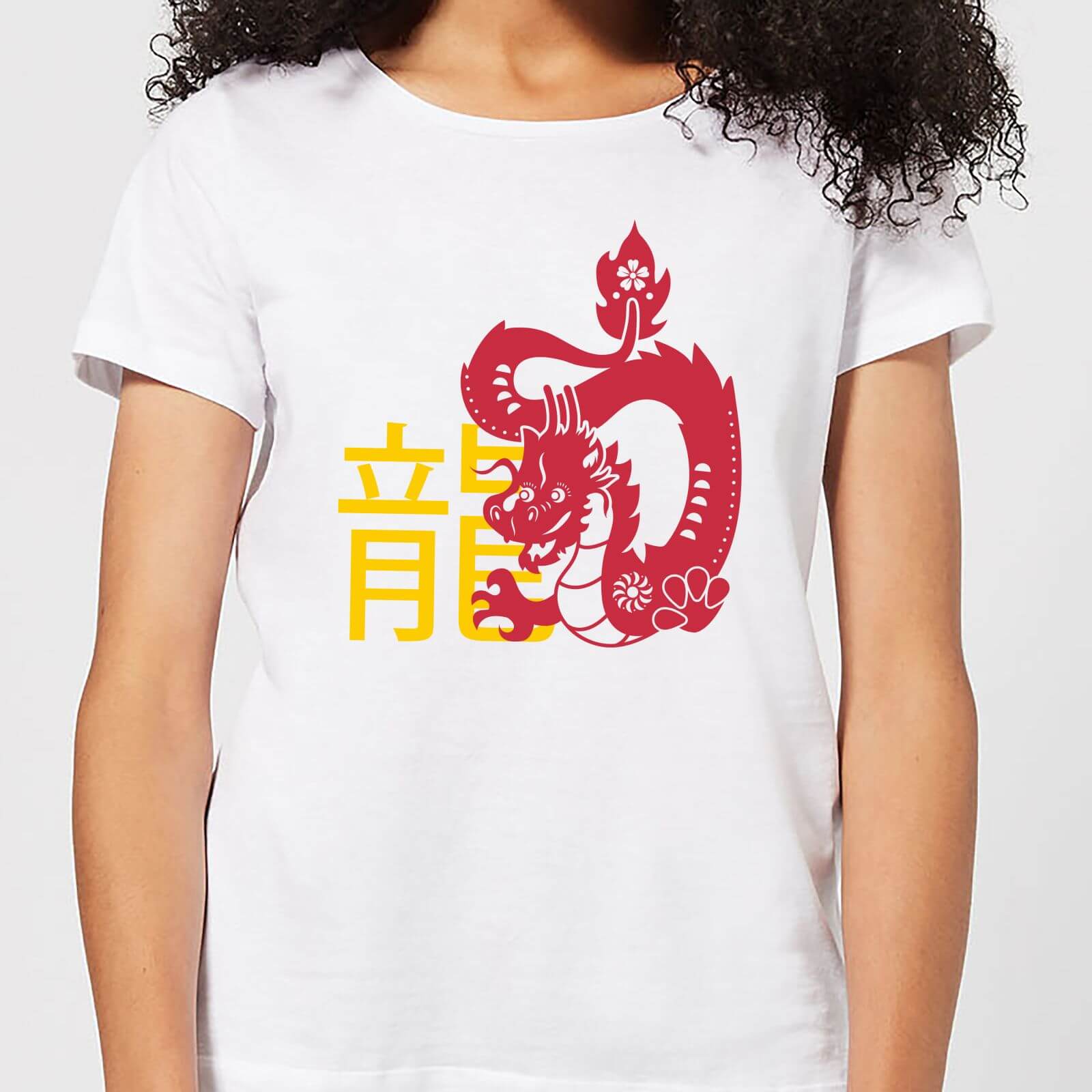 Chinese Zodiac Dragon Women's T-Shirt - White - XXL - White