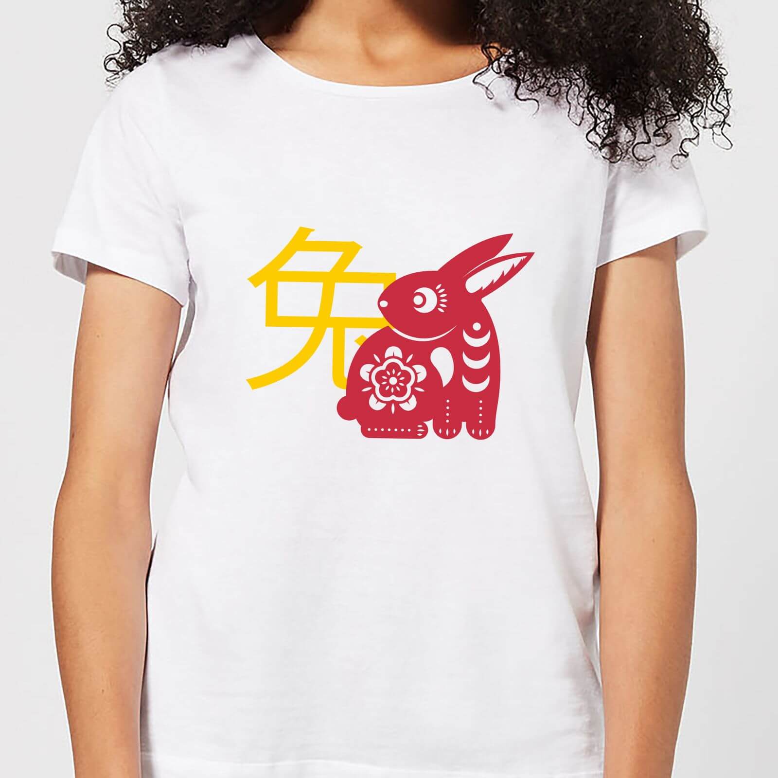 Chinese Zodiac Rabbit Women's T-Shirt - White - S - White