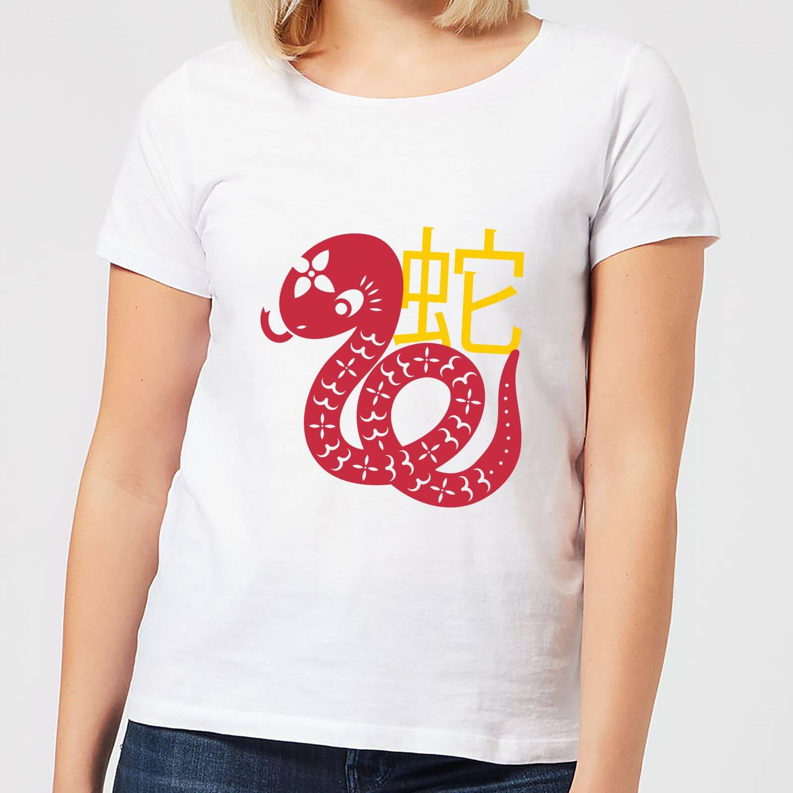 Chinese Zodiac Snake Women's T-Shirt - White - XL - White