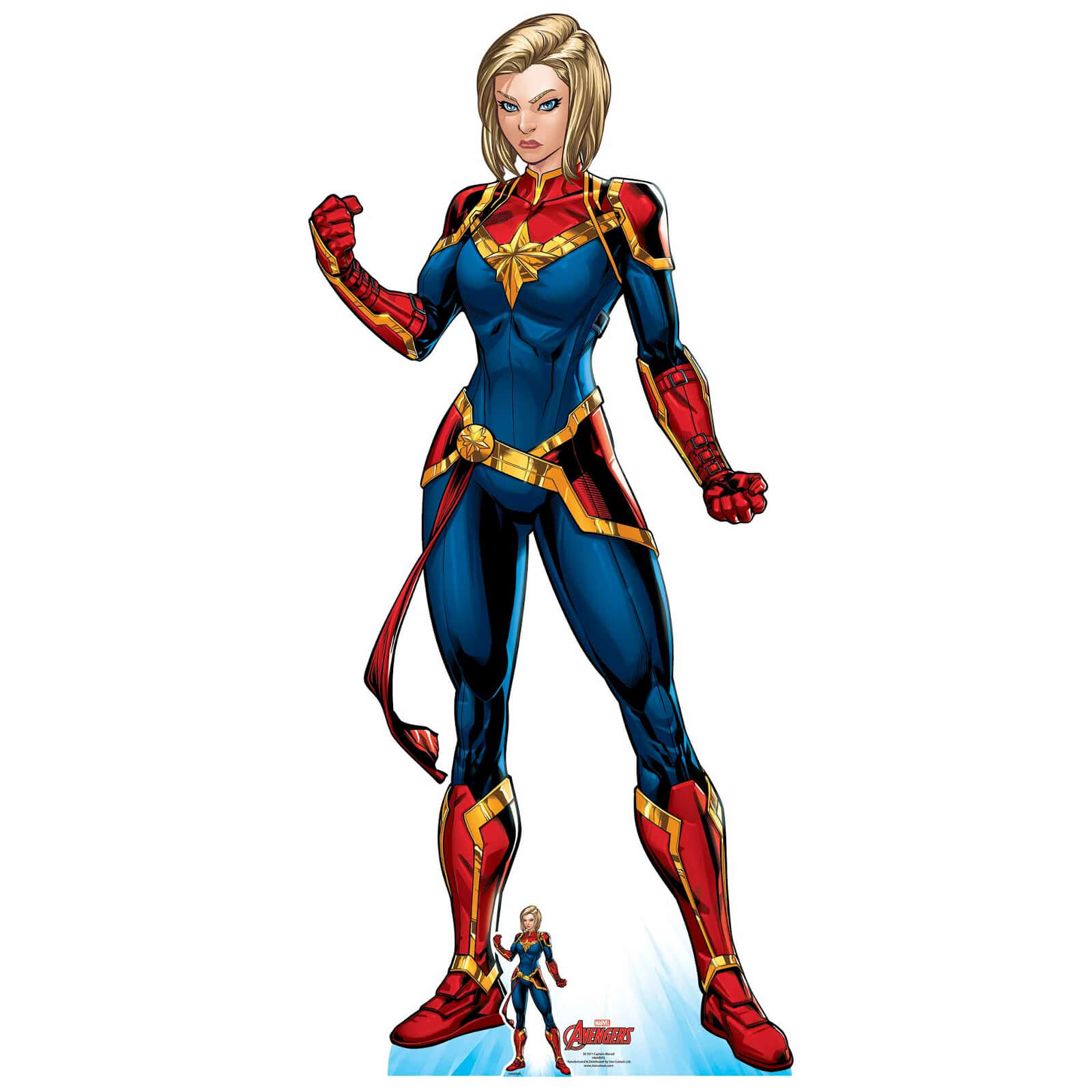 The Avengers Captain Marvel Oversized Cardboard Cut Out