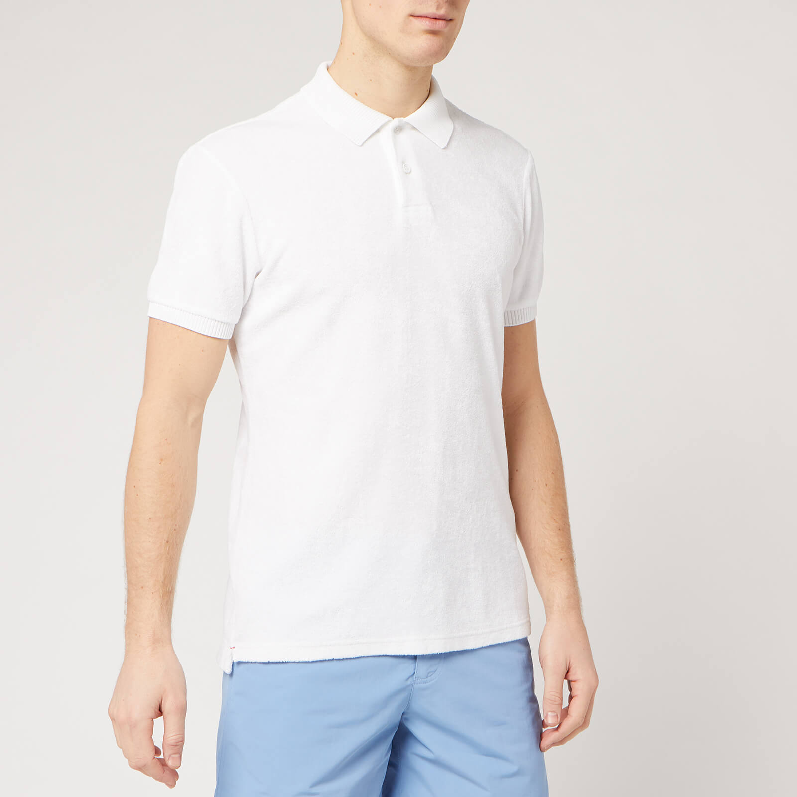Orlebar Brown Men's Jarrett Towelling Polo Shirt - White - XL