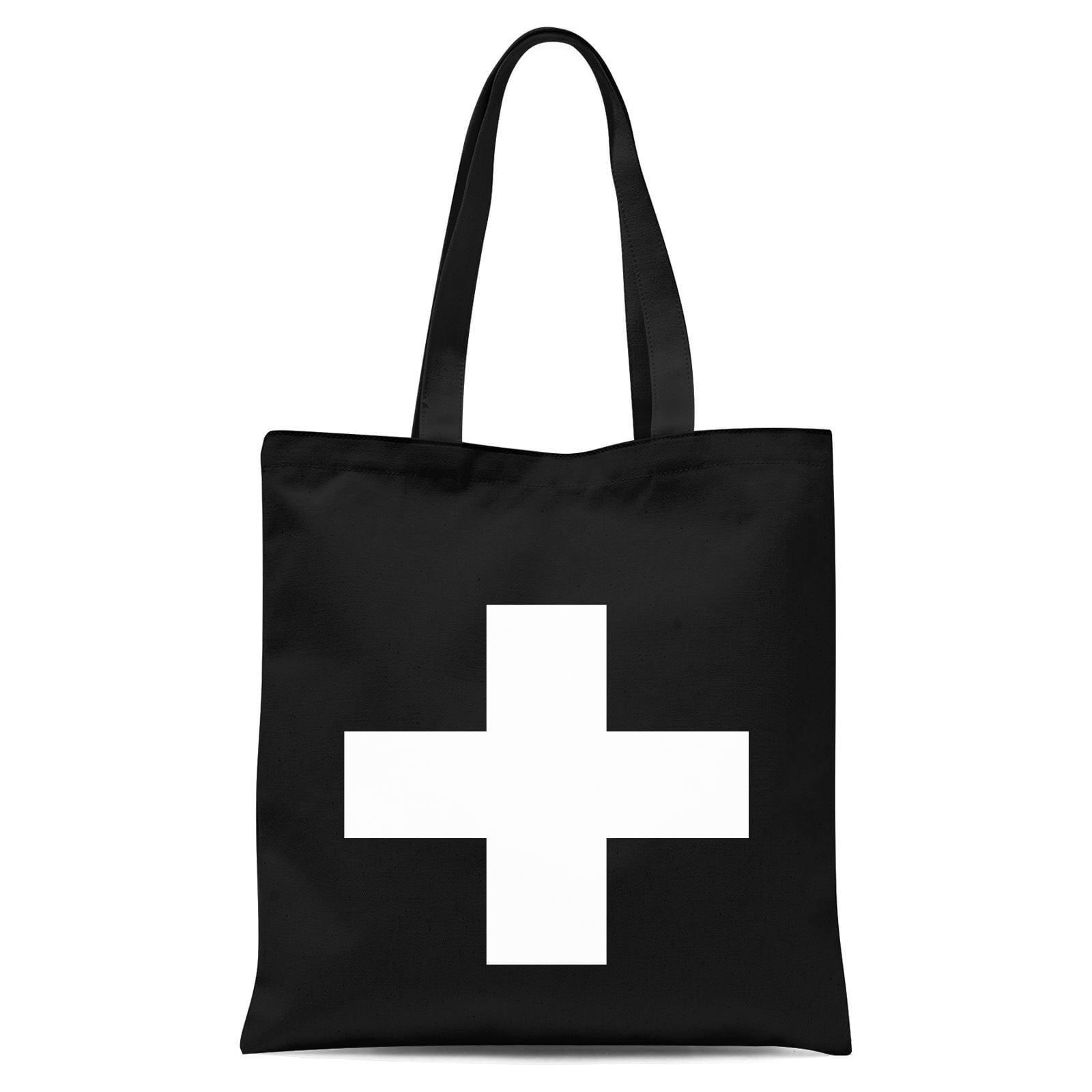 The Motivated Type Swiss Cross Tote Bag - Black
